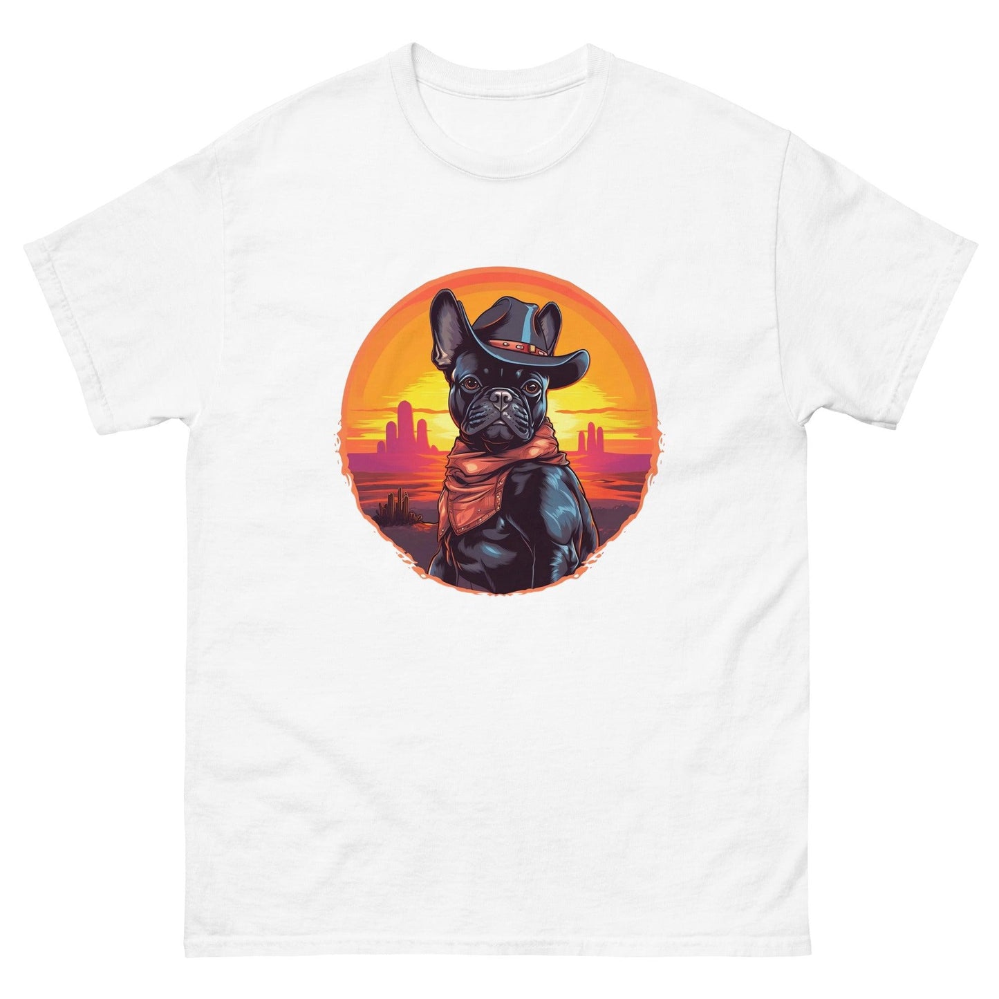 Wild West Cowboy Style Frenchie T-shirt - Frenchie Emporium