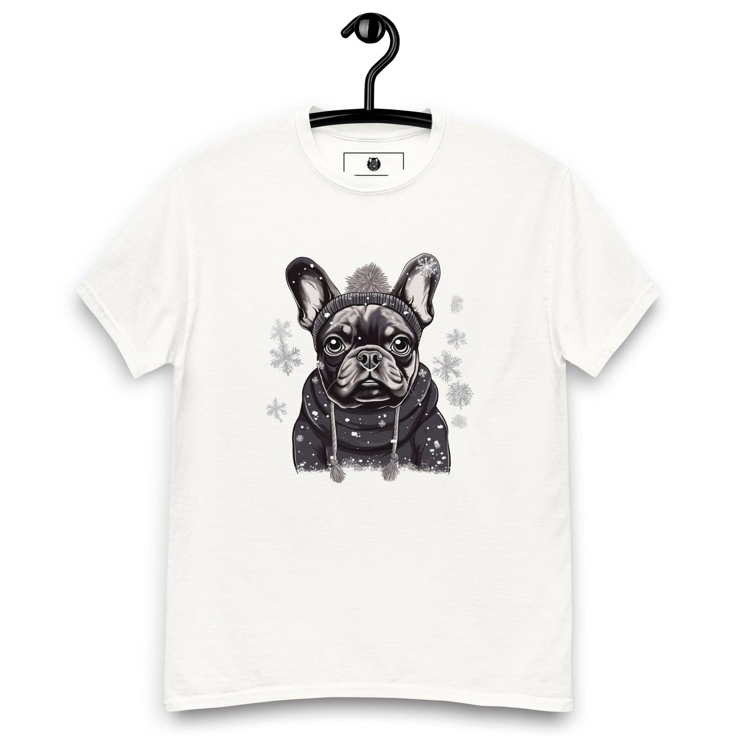 "Snowflake Serenity Frenchie" Unisex T-Shirt - Frenchie Emporium