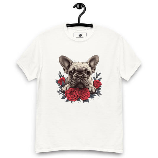 "Rosy Gaze Frenchie" Unisex T-Shirt