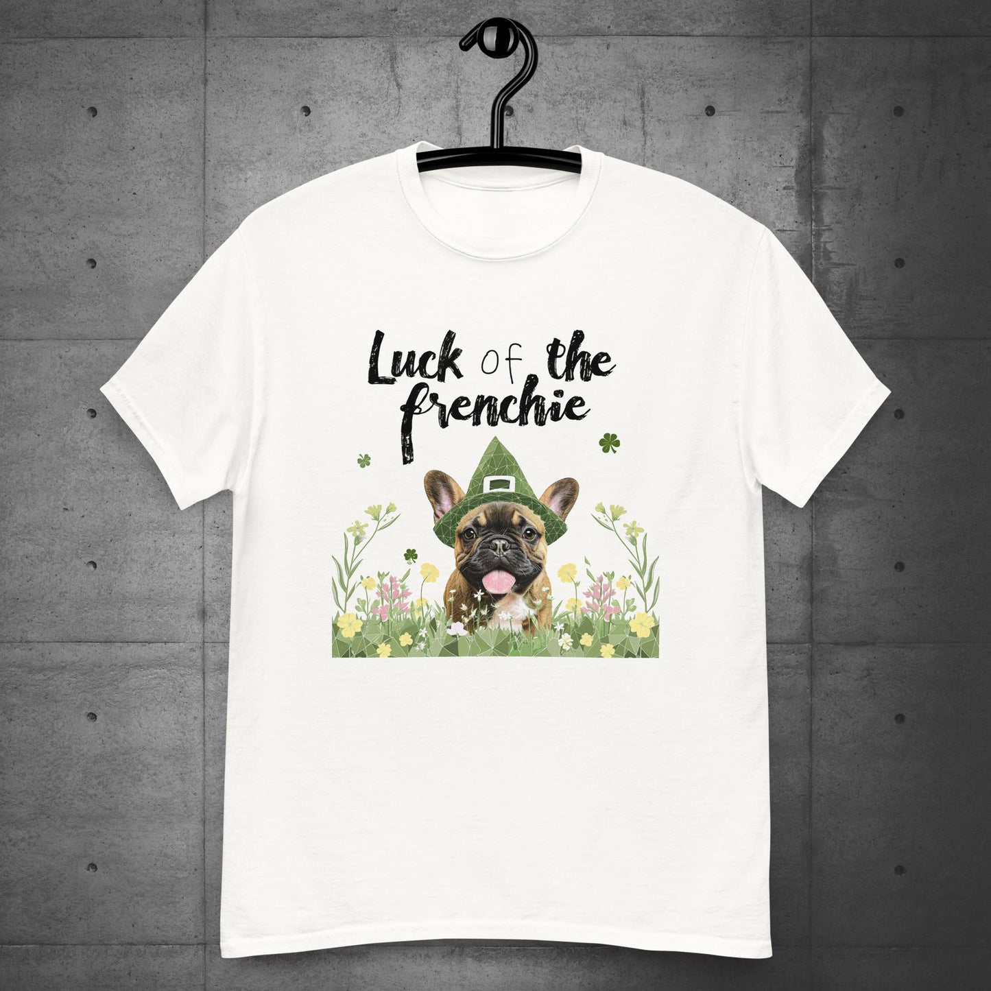 Irish Leprechaun Frenchie Unisex T-Shirt.