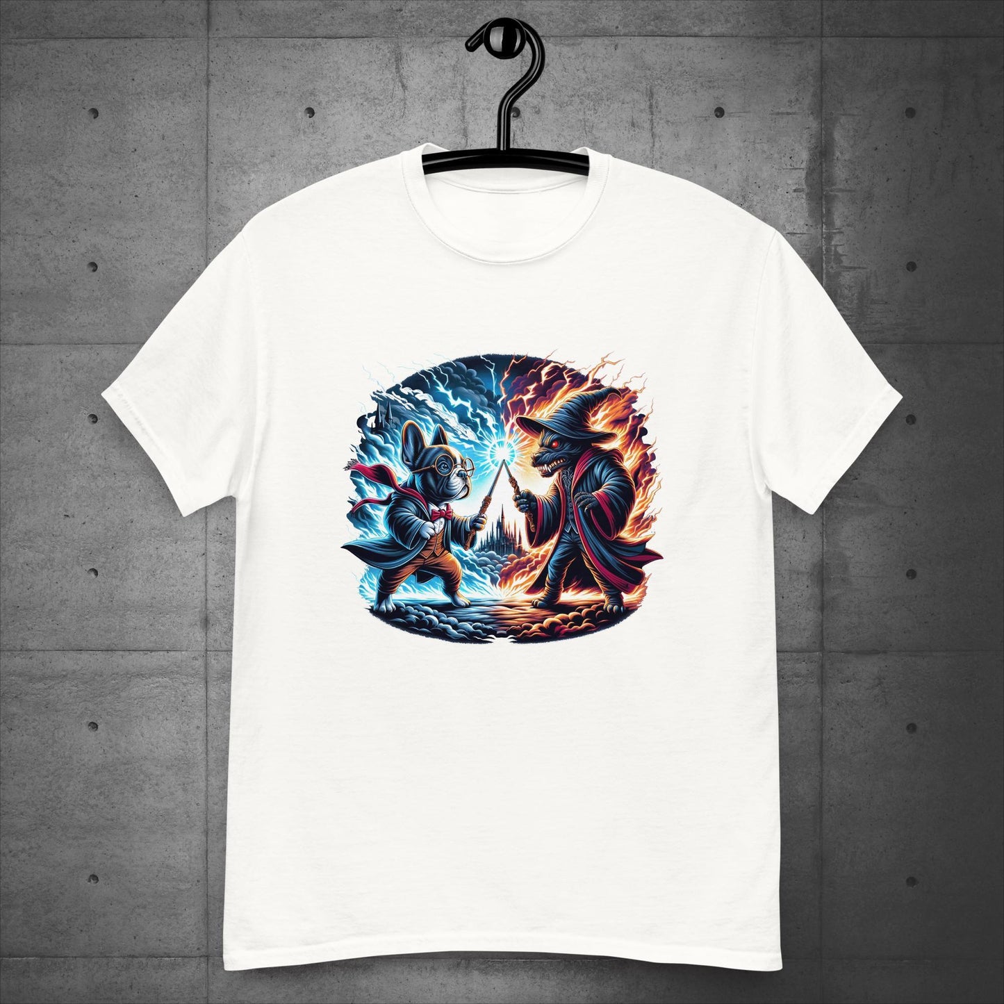 Unisex French Bulldog "Wizarding Duel" T-Shirt - Frenchie Emporium