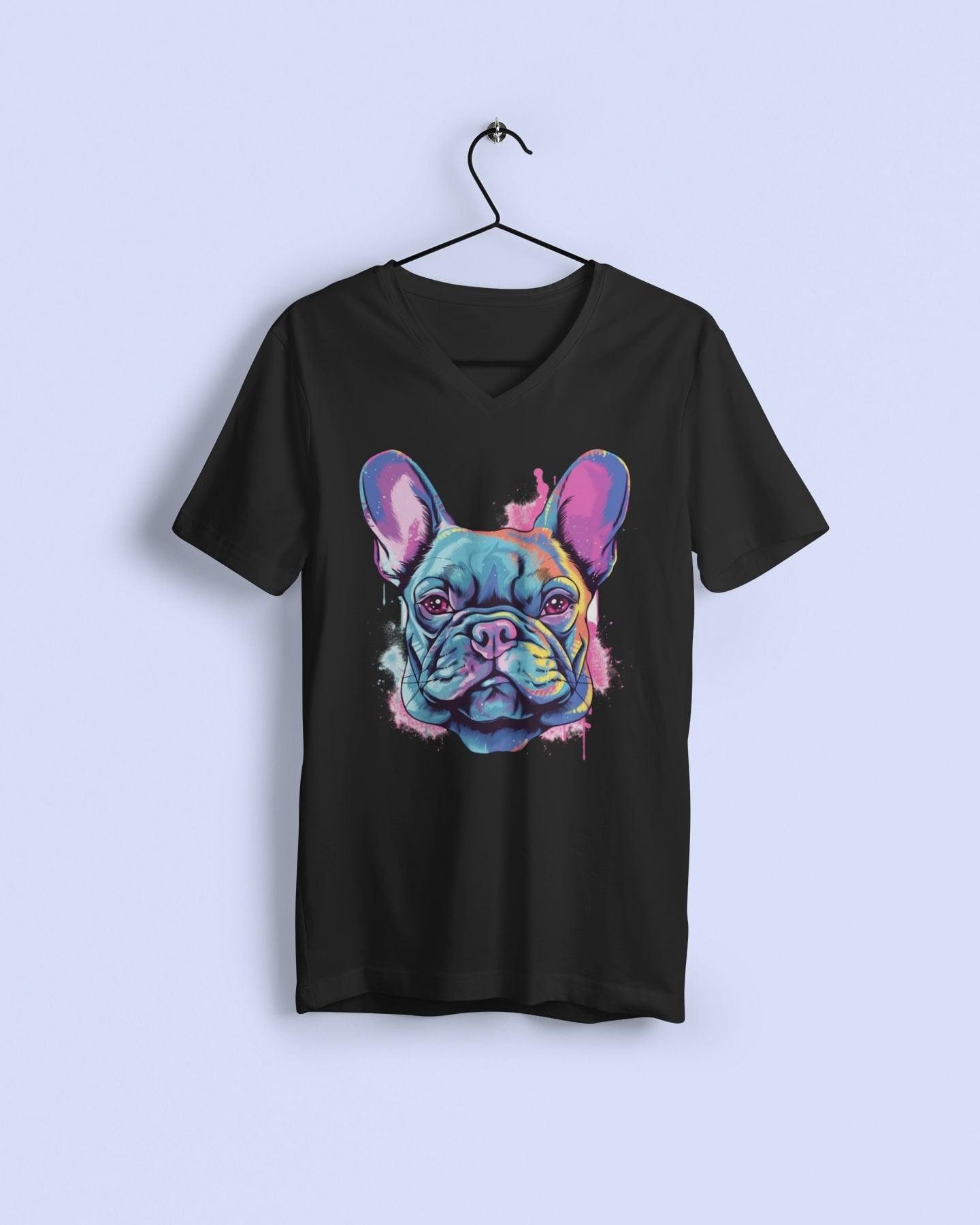 70s Frenchie - Women's V-Neck T-Shirt - Frenchie Emporium