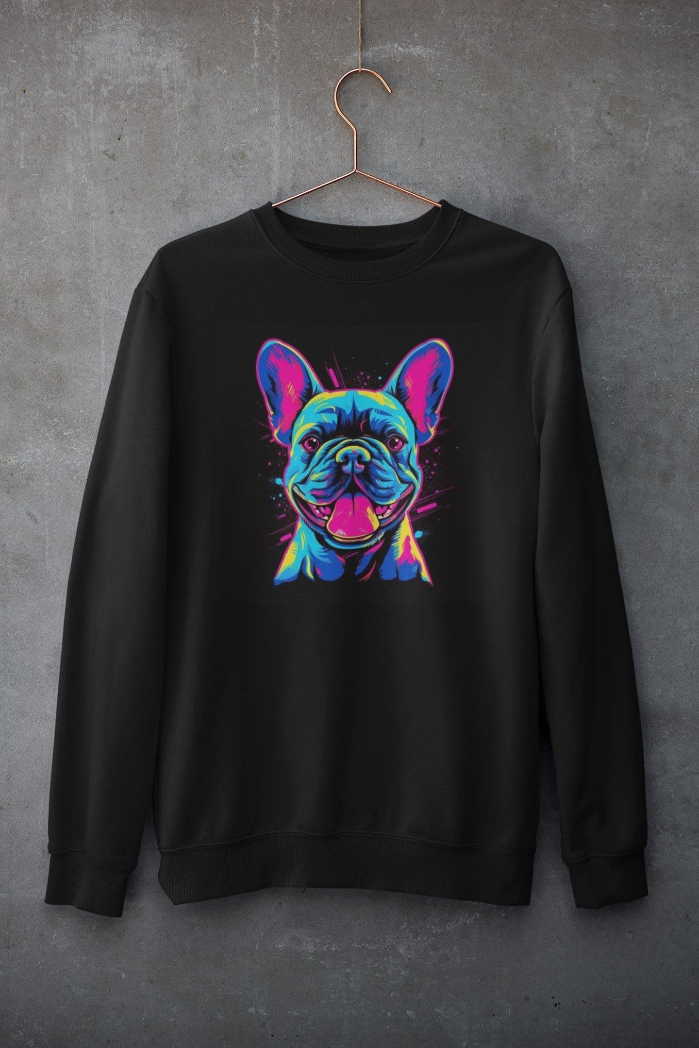Frenchie Sassy Neon Styled - Unisex Sweater - Frenchie Emporium