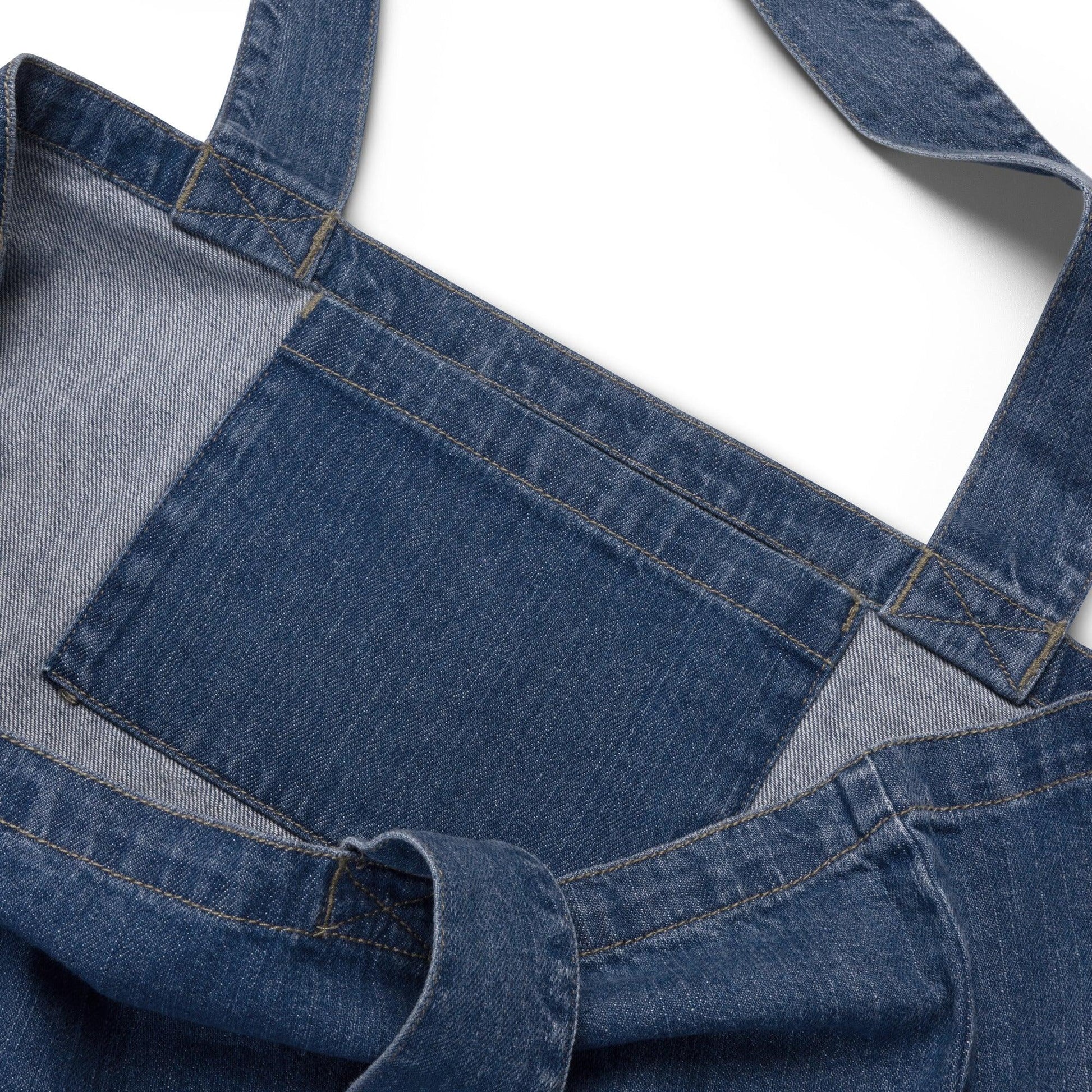 Tennis Ball Frenchie - Organic Denim Tote Bag - Frenchie Emporium