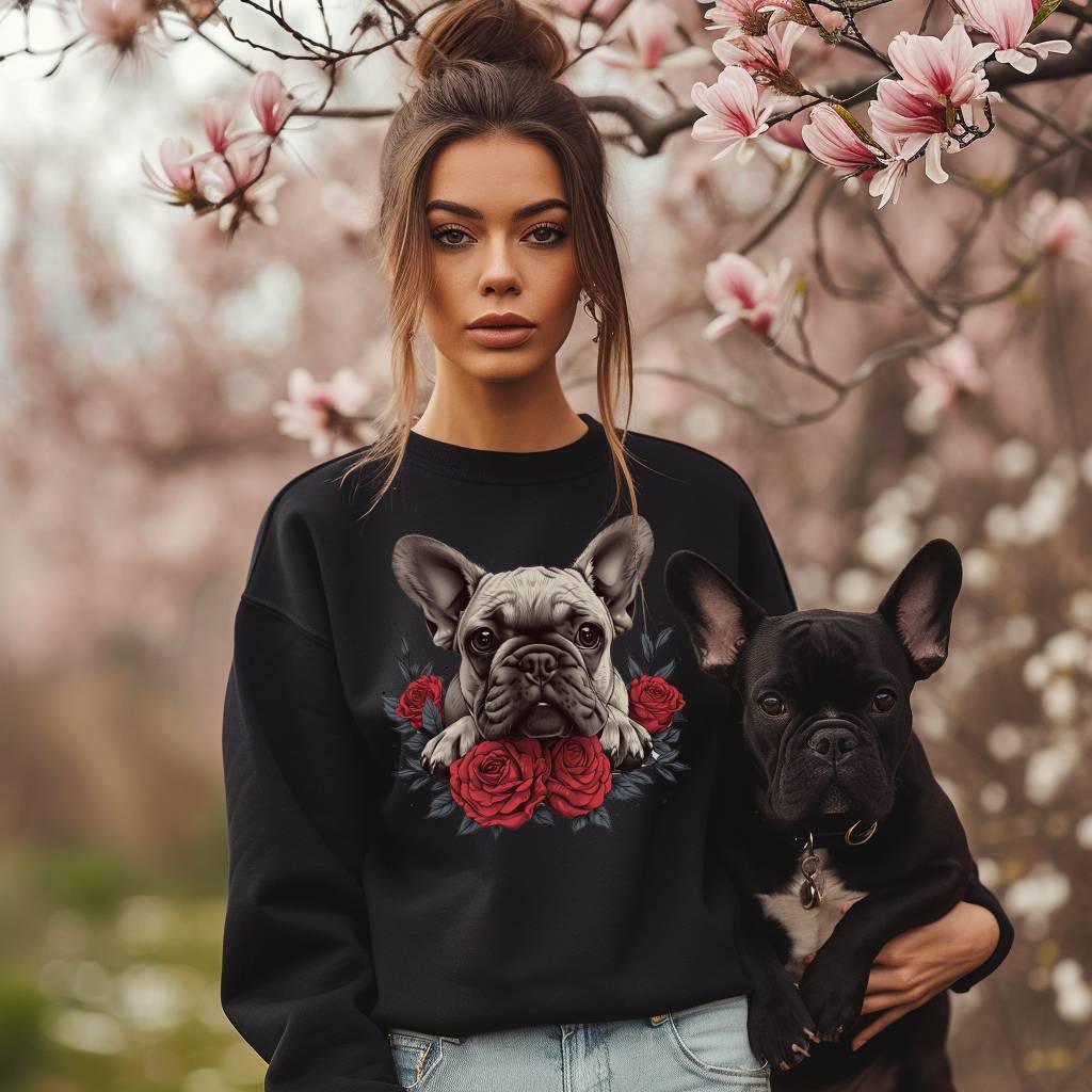 Rosy Frenchie - Unisex Sweater - Frenchie Emporium