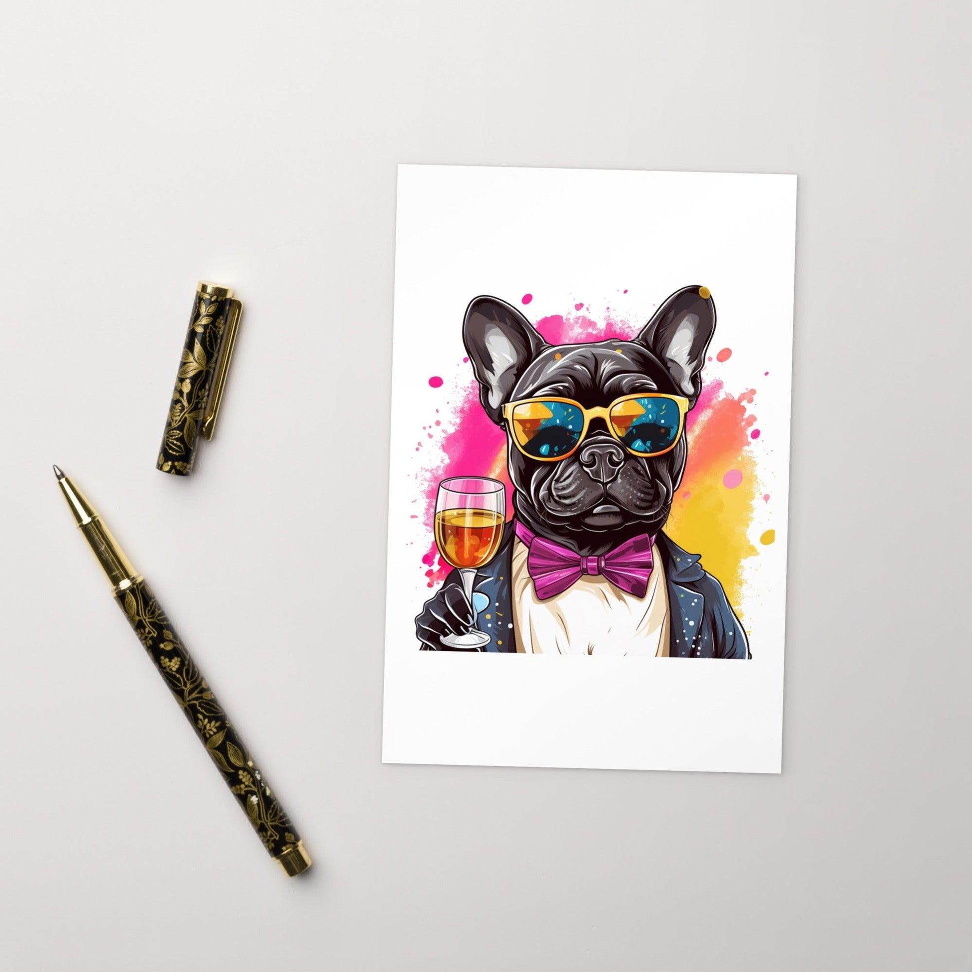 Frenchie Cheers! - Postcard - Frenchie Emporium