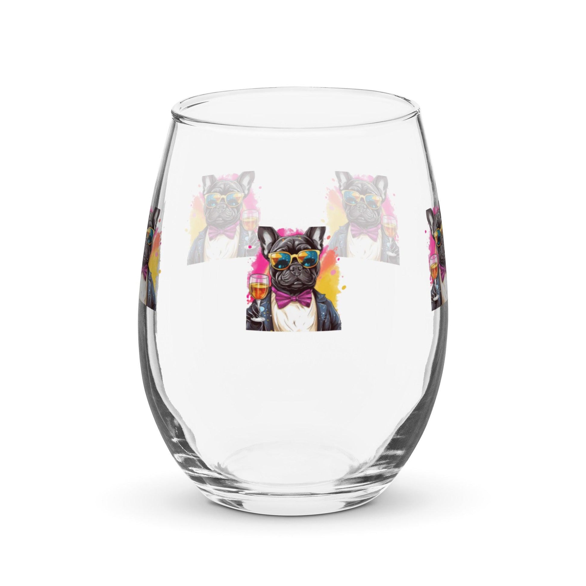Frenchie Cheers! wine glass - Frenchie Emporium