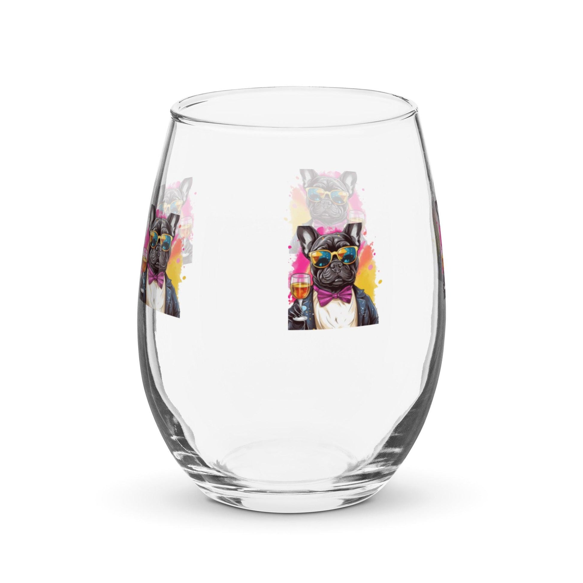 Frenchie Cheers! wine glass - Frenchie Emporium