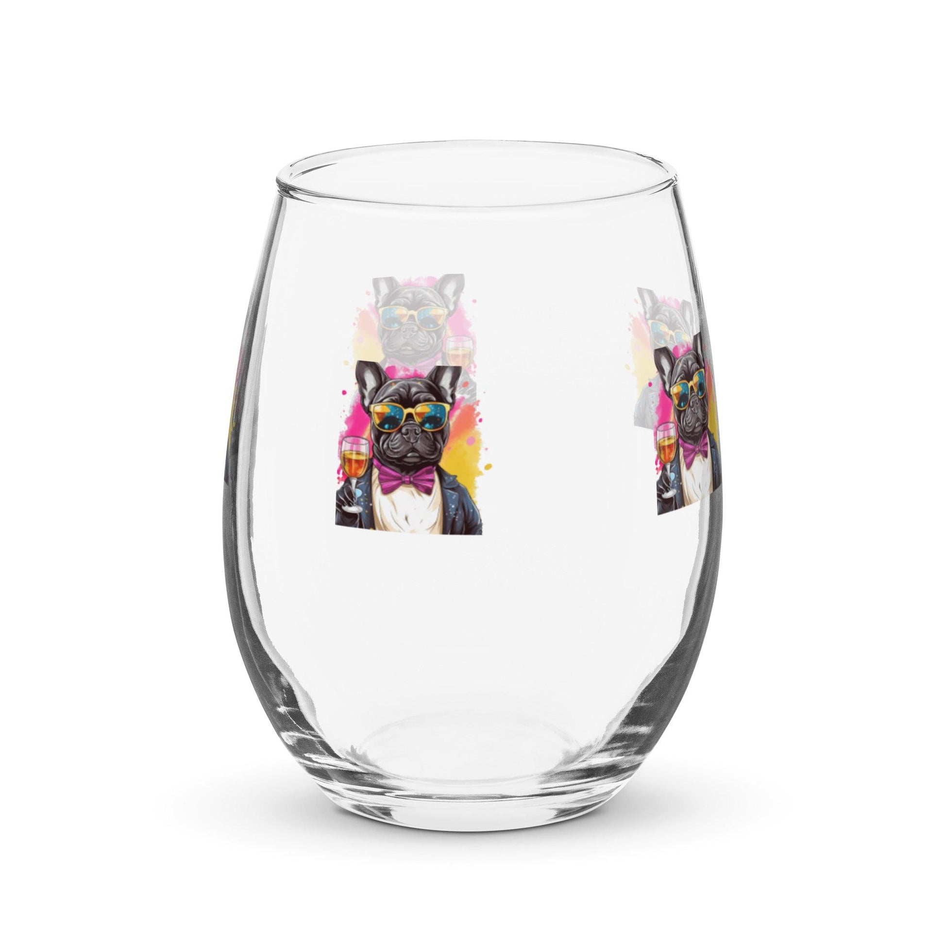 Frenchie Cheers! wine glass - Frenchie Emporium