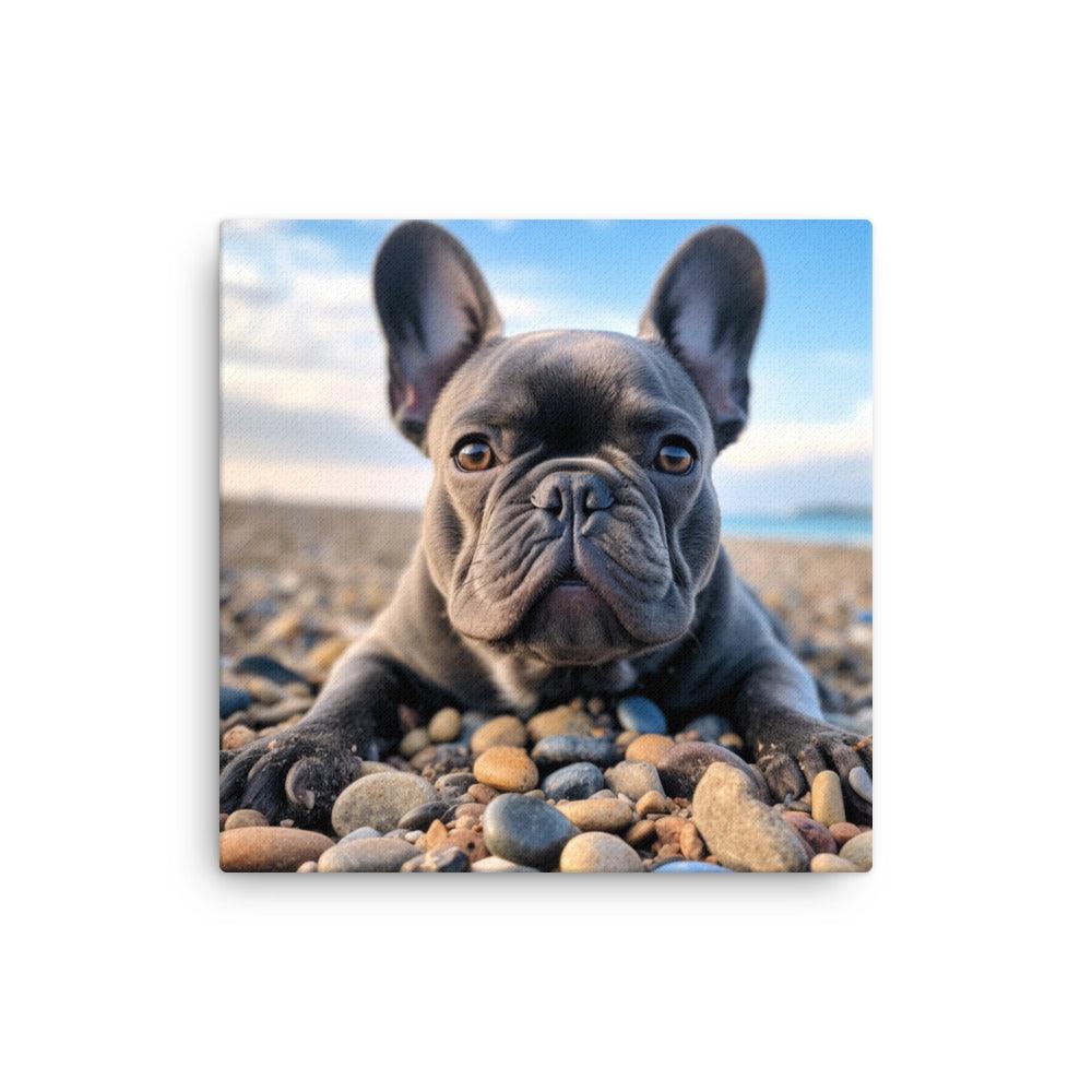"Colourful Stones Frenchie" Thin Canvas - Frenchie Emporium