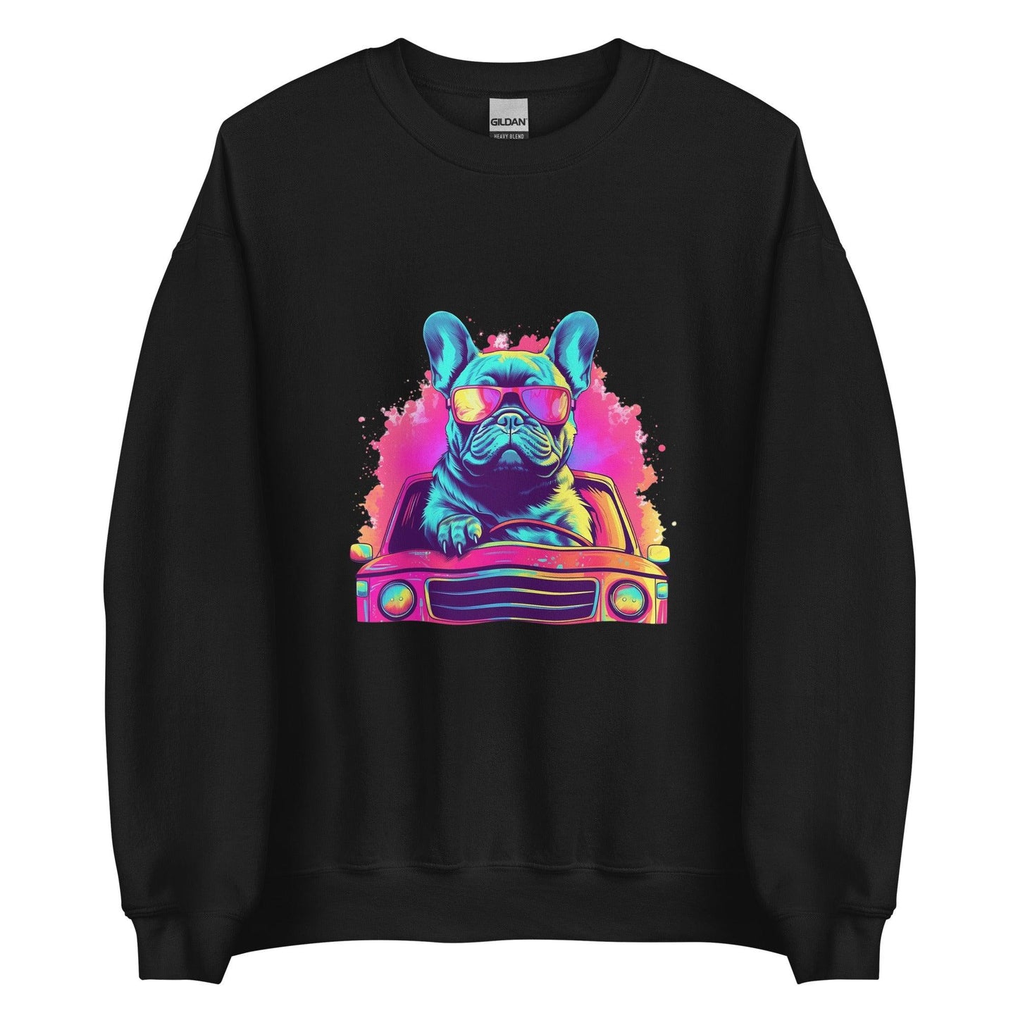 Cruisin' Canines: French Bulldog on Wheels Unisex Sweater - Frenchie Emporium