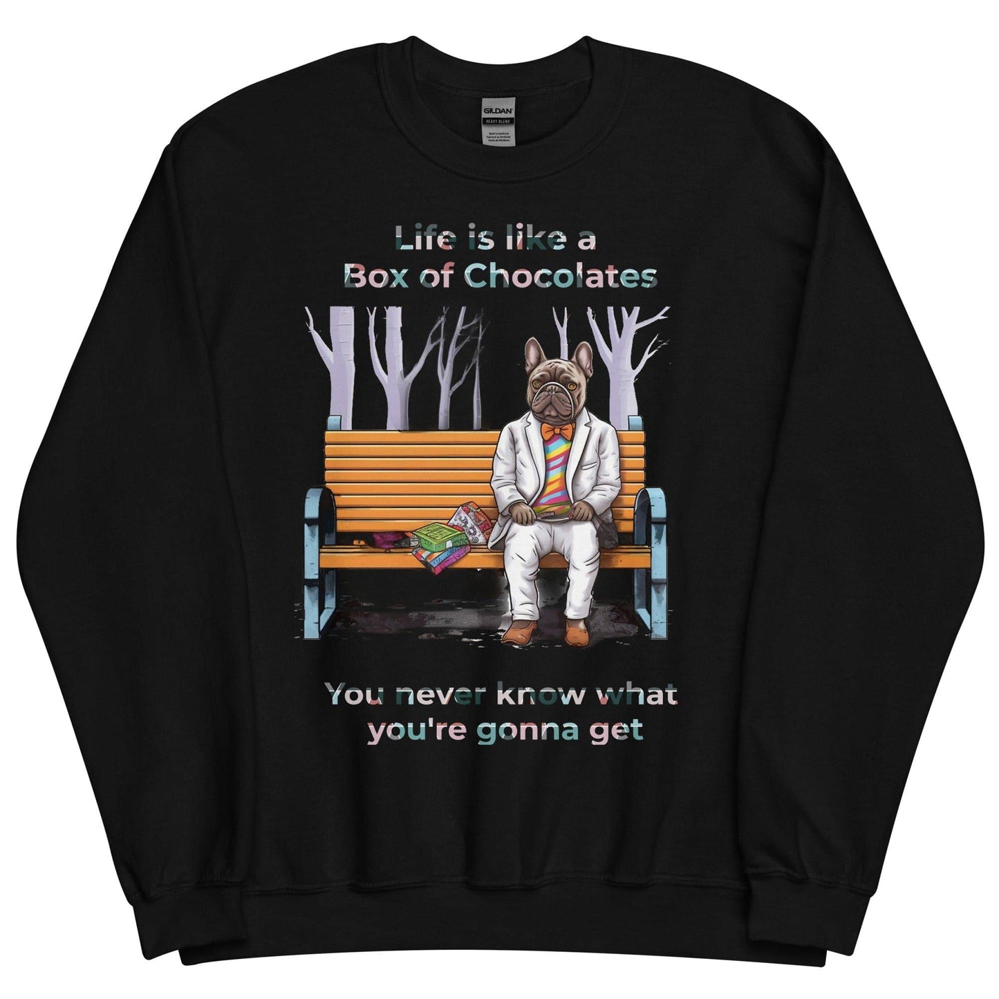 "Life Is Like a Box of Chocolates" French Bulldog - Unisex Sweater - Frenchie Emporium