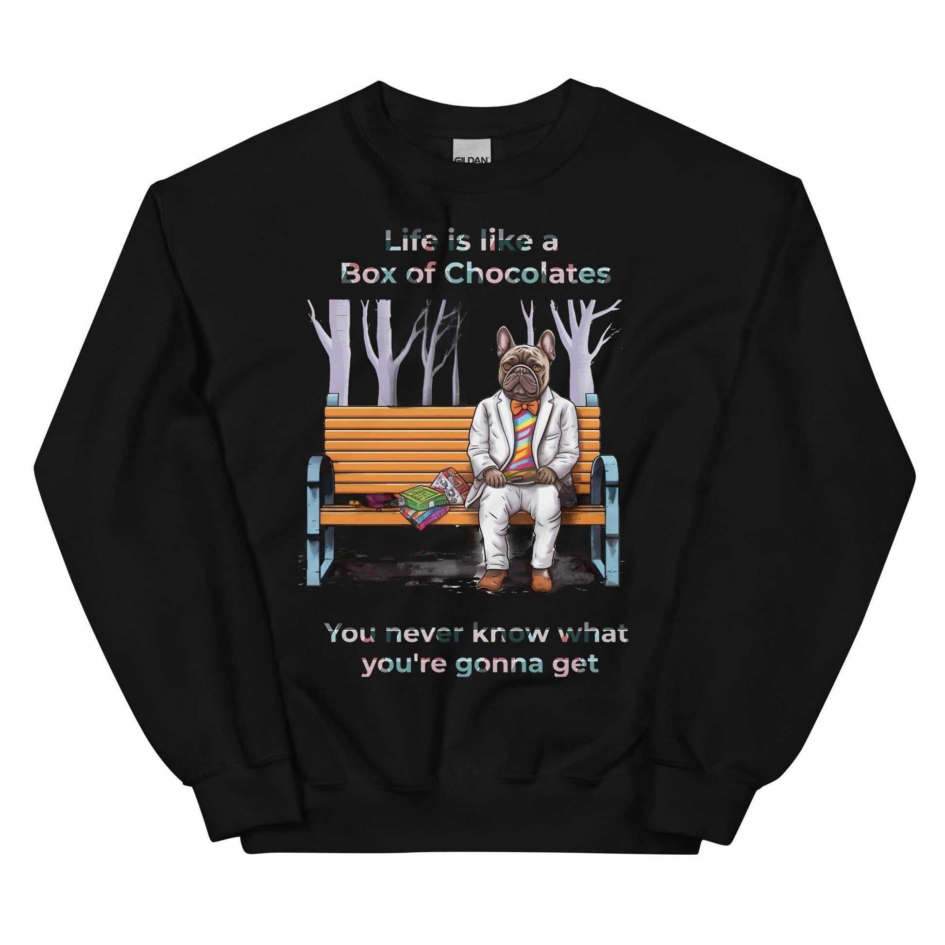 "Life Is Like a Box of Chocolates" French Bulldog - Unisex Sweater - Frenchie Emporium