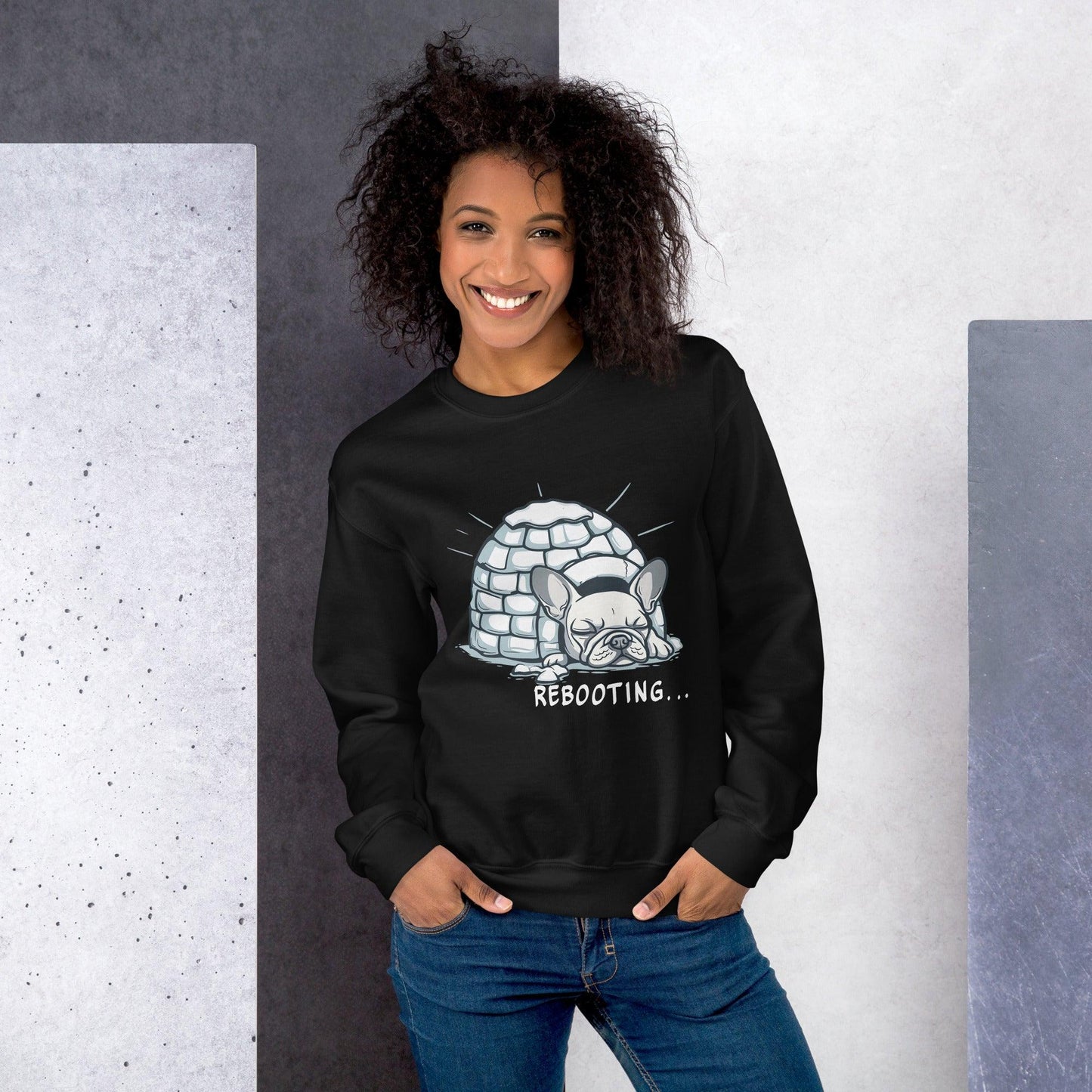 Rebooting Frenchie Winter Unisex Sweatshirt - Frenchie Emporium
