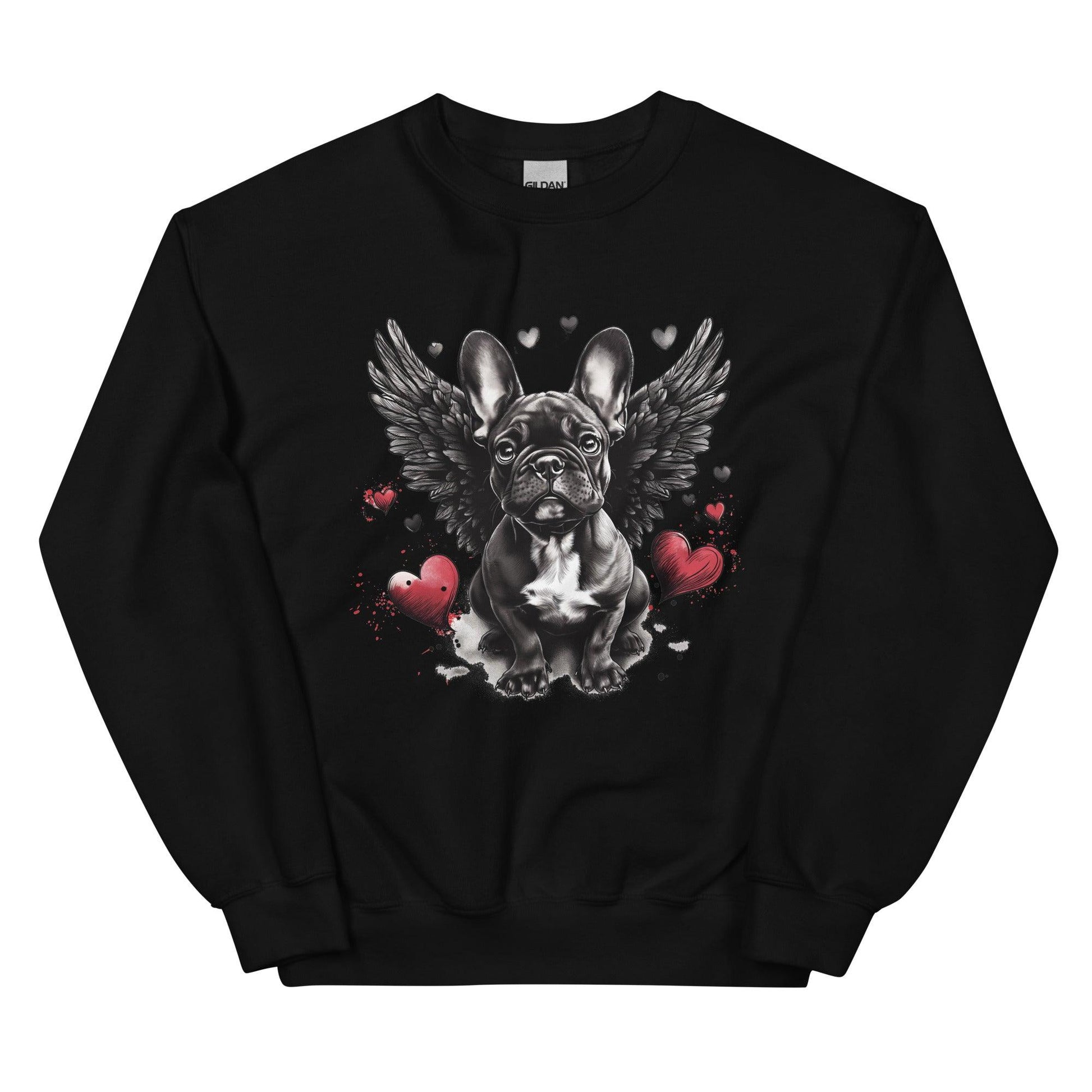 Angel Hearts Frenchie - Unisex Sweatshirt - Frenchie Emporium