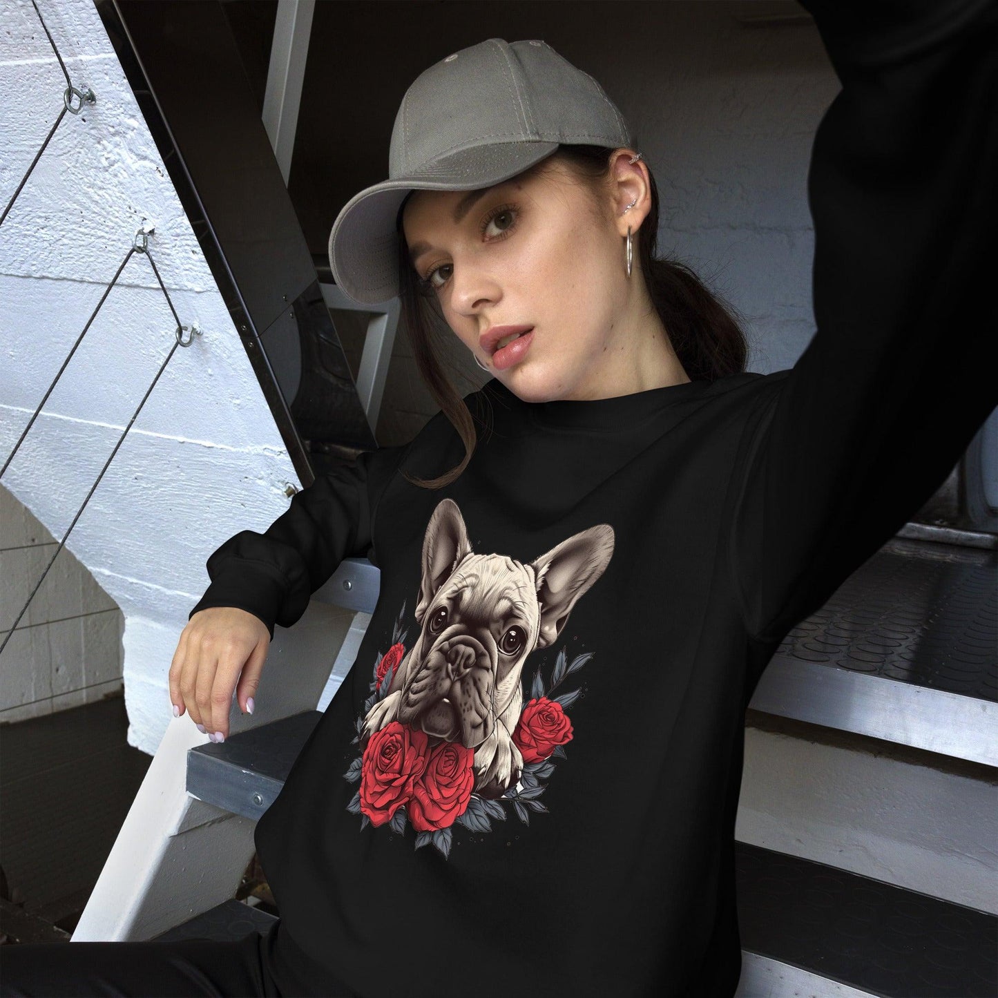 Rosy Frenchie - Unisex Sweater - Frenchie Emporium
