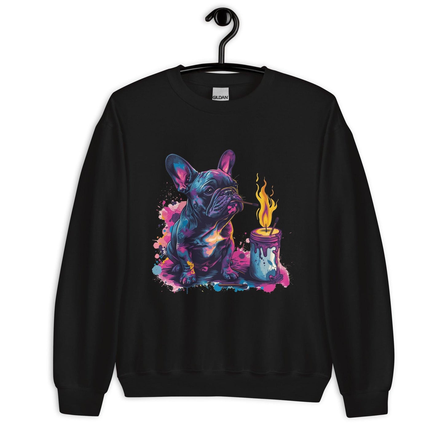 "Light My Fire French Bulldog" - Unisex Sweatshirt - Frenchie Emporium