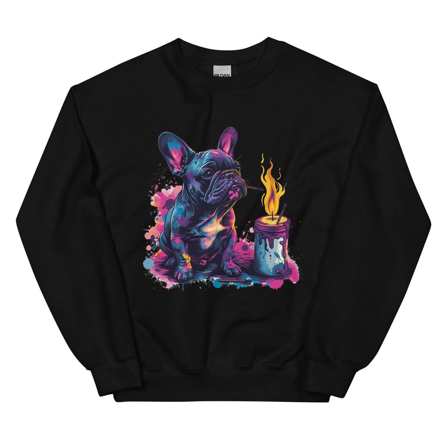 "Light My Fire French Bulldog" - Unisex Sweatshirt - Frenchie Emporium