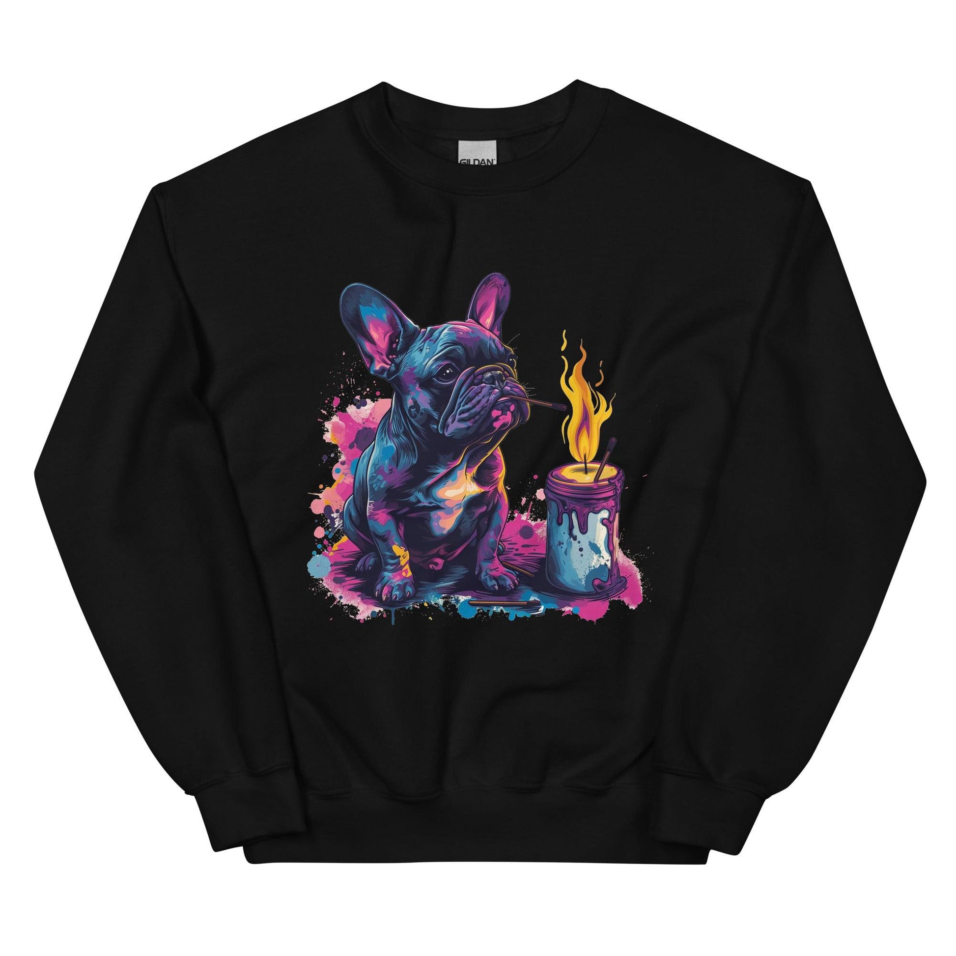 "Light My Fire French Bulldog" - Unisex Sweatshirt - Frenchie Emporium