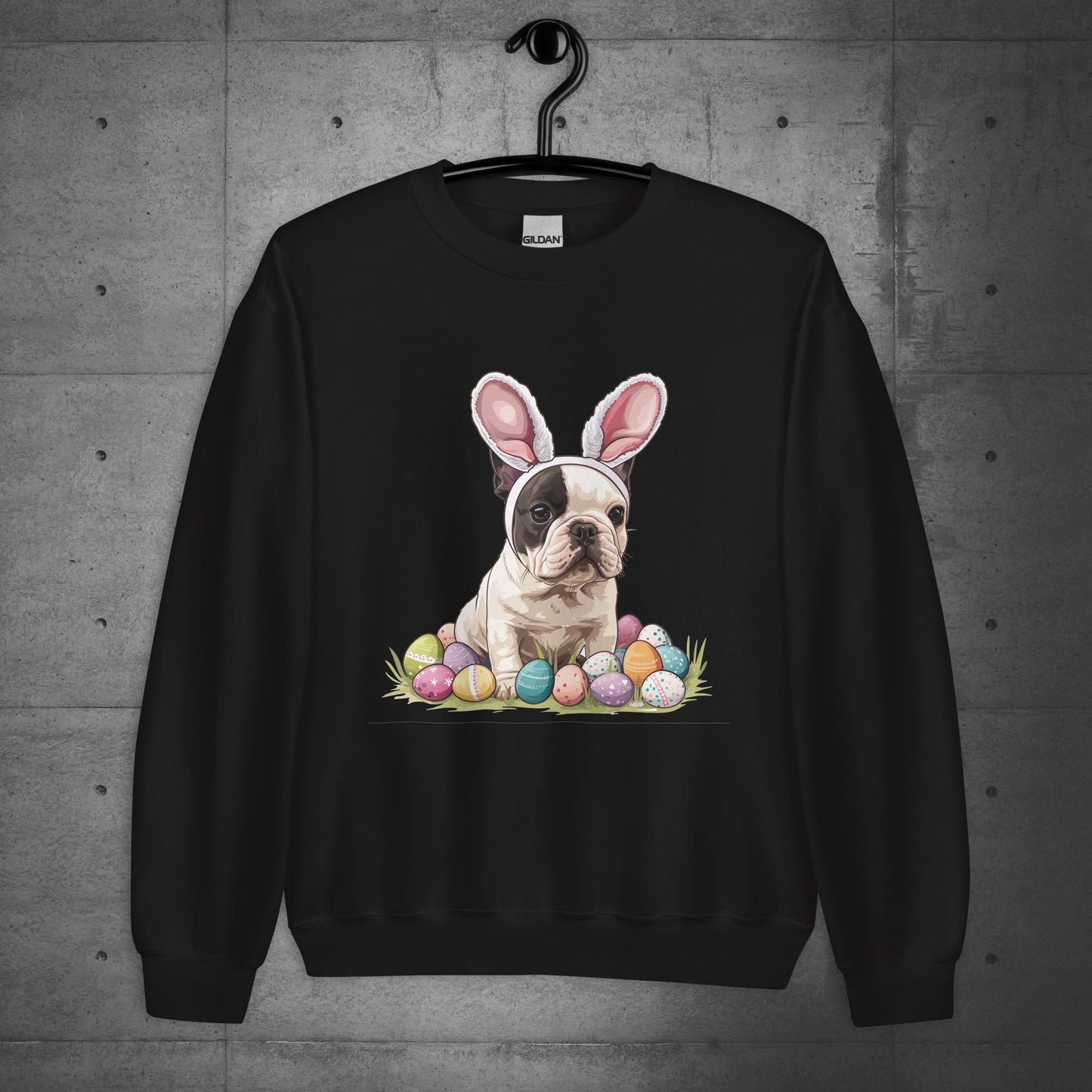 Frenchie Easter Bunny Bliss Sweater Unisex Sweatshirt - Frenchie Emporium