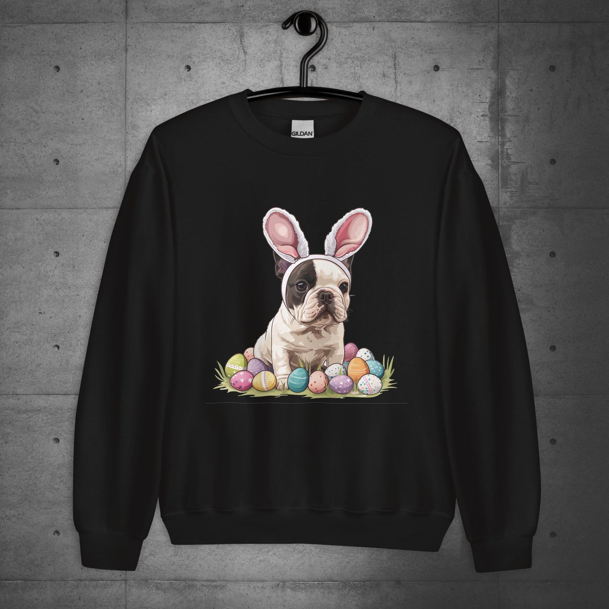 Frenchie Easter Bunny Bliss Sweater Unisex Sweatshirt - Frenchie Emporium