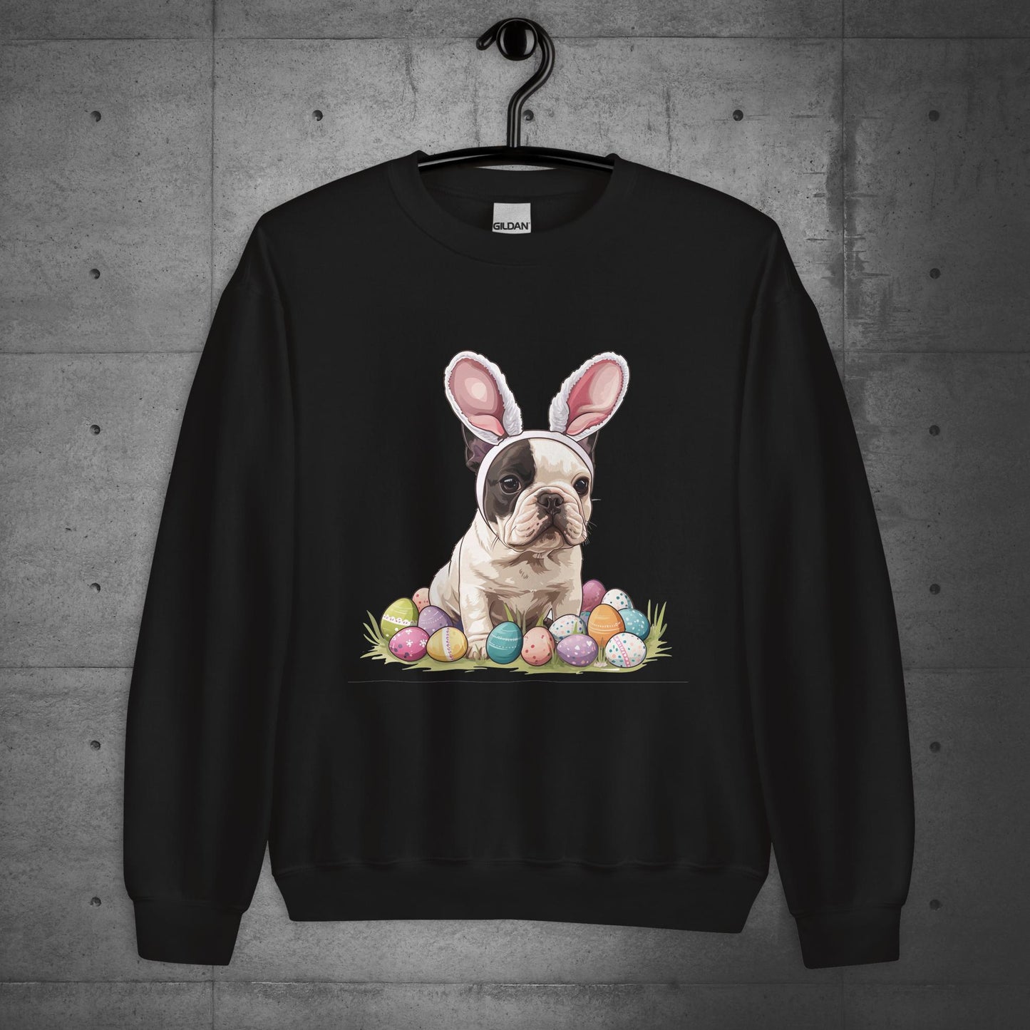Frenchie Easter Bunny Bliss Sweater Unisex Sweatshirt