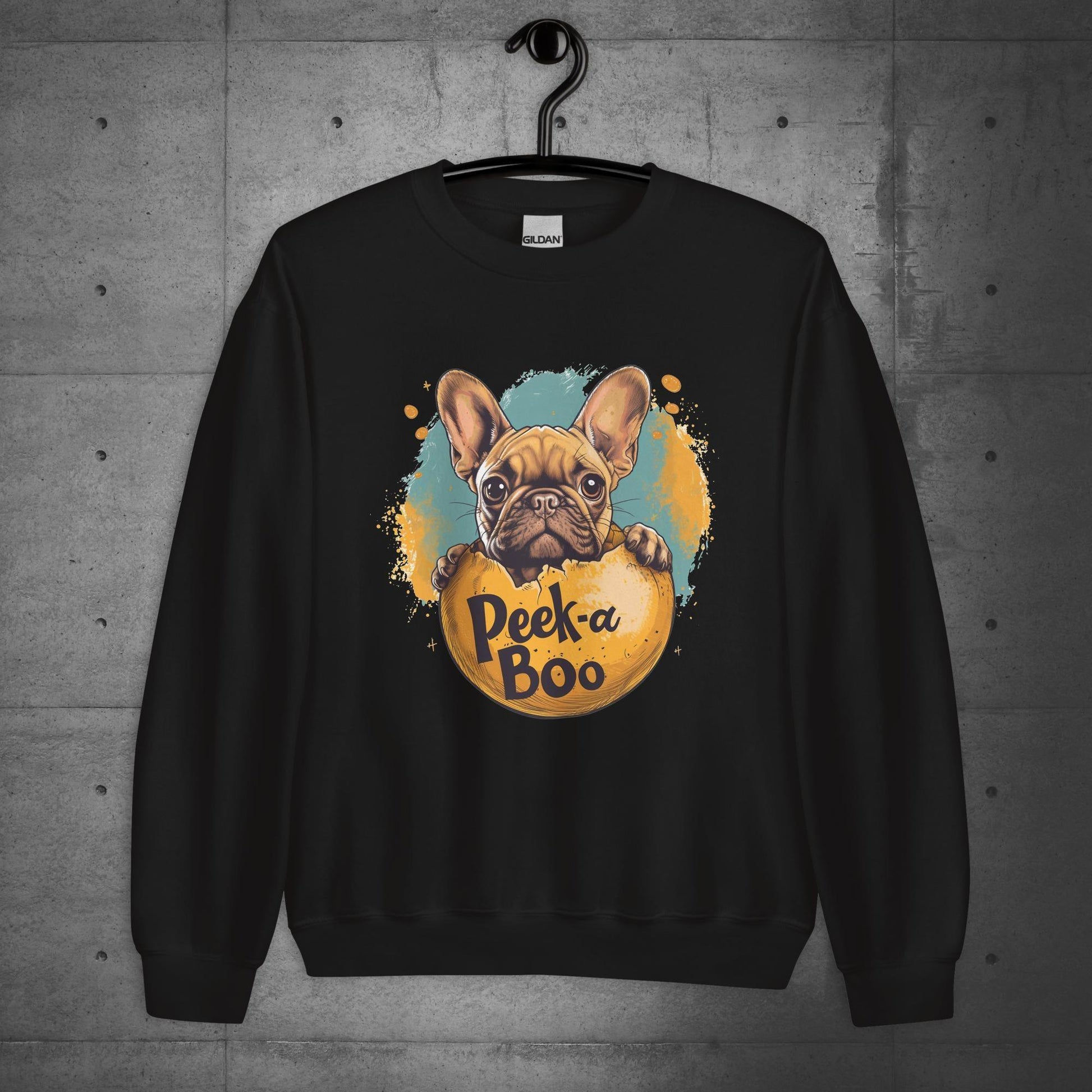 "Peek-a-Boo Frenchie" - Unisex Sweatshirt - Frenchie Emporium