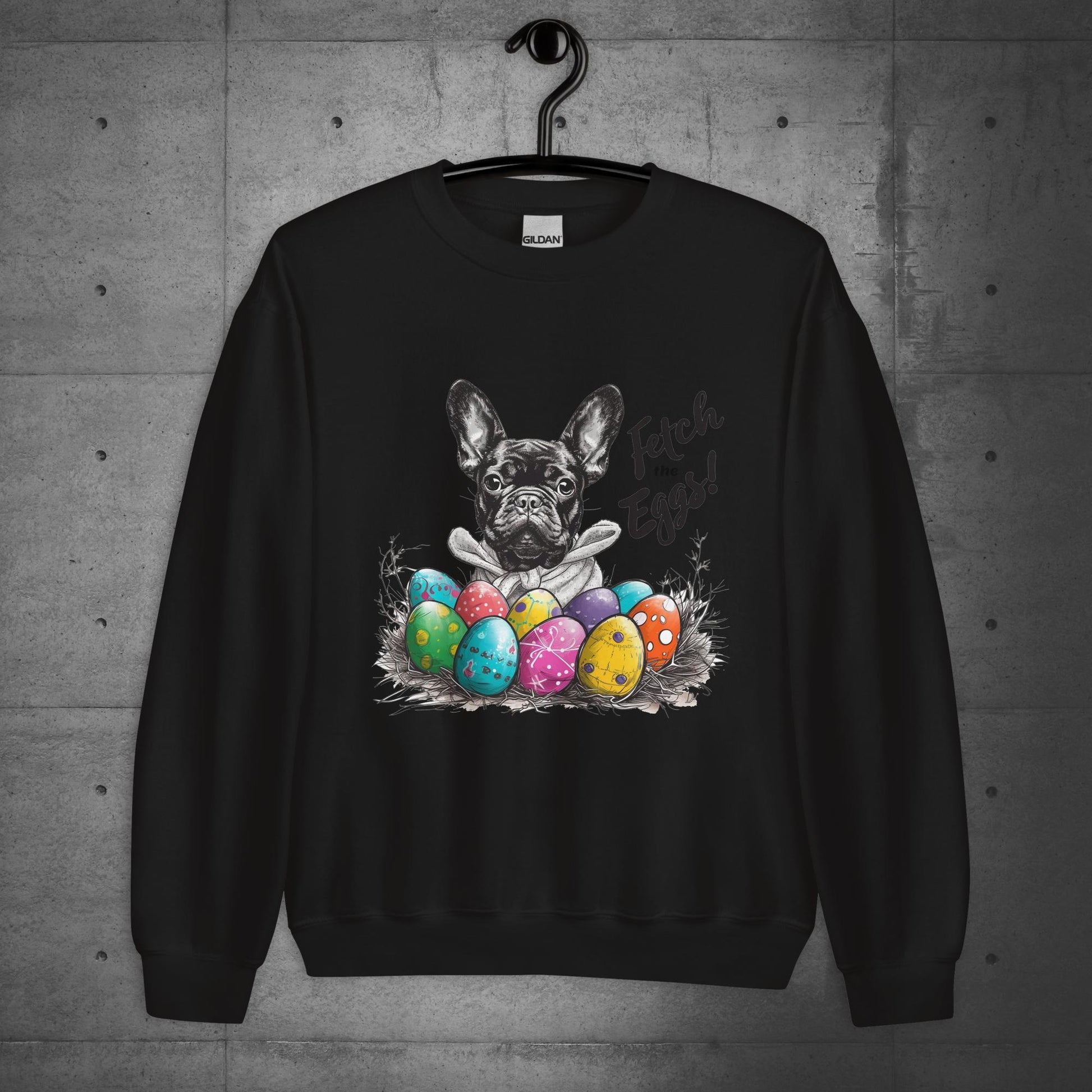 French Bulldog Fetch The Eggs Unisex Sweatshirt - Frenchie Emporium