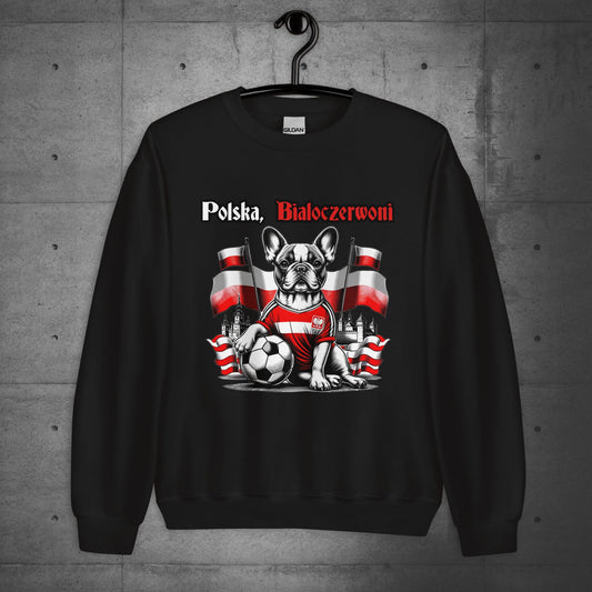 Frenchie Polish Football Unisex Sweater- Polska Bialoczerwoni