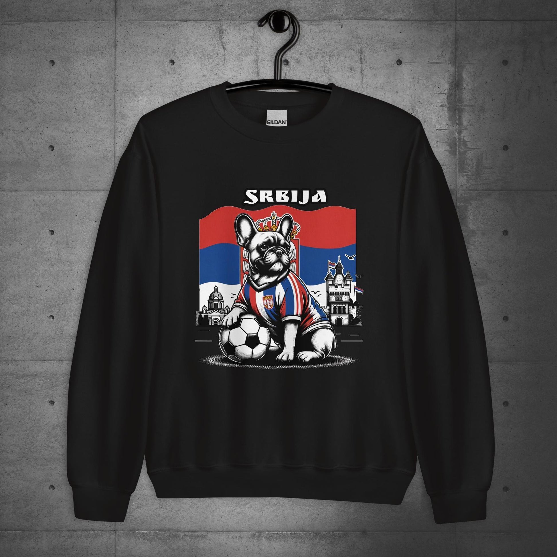 Frenchie Serbia Football Unisex Sweater/Sweatshirt - Frenchie Emporium