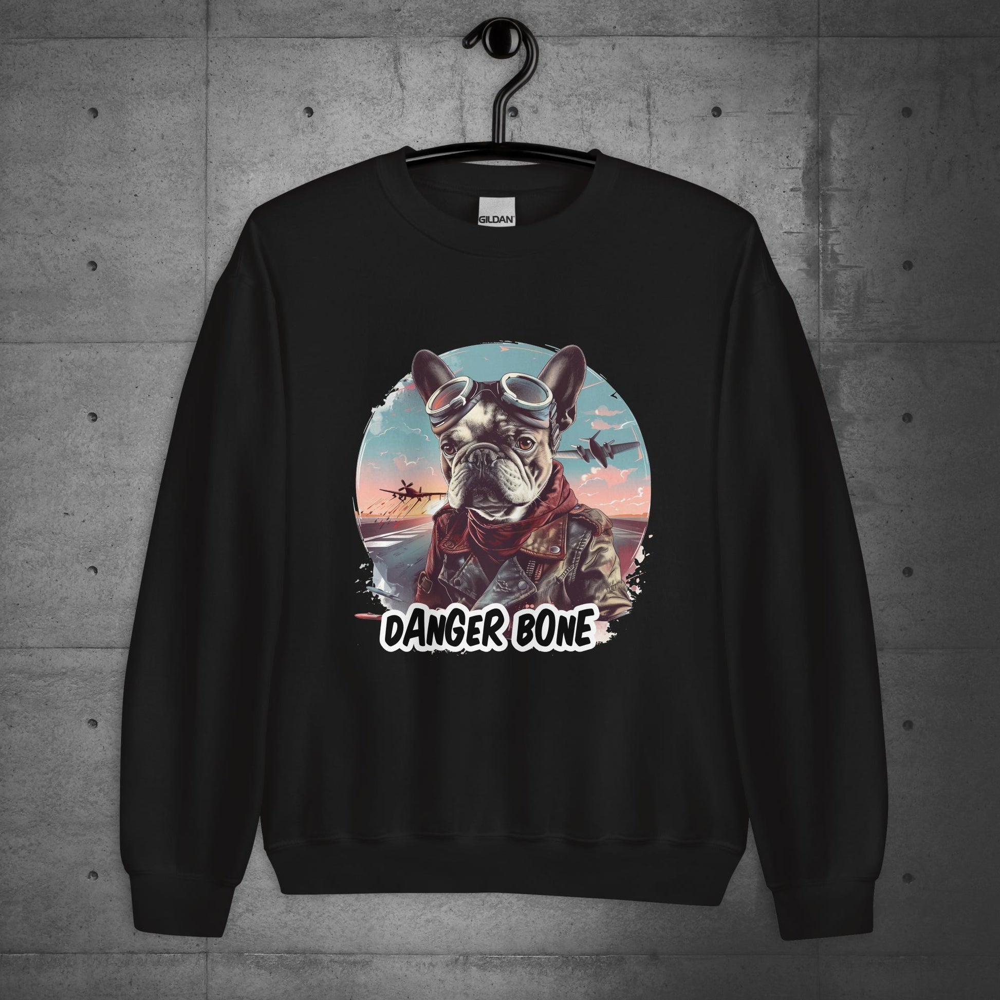 Frenchie Danger Bone Unisex Sweatshirt - Frenchie Emporium