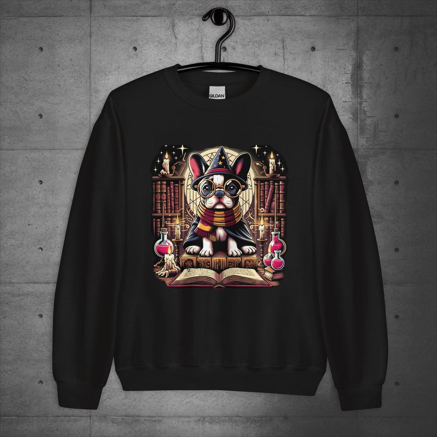 Unisex "Frenchie Wizard's Apprentice" Sweater/Sweatshirt - Frenchie Emporium