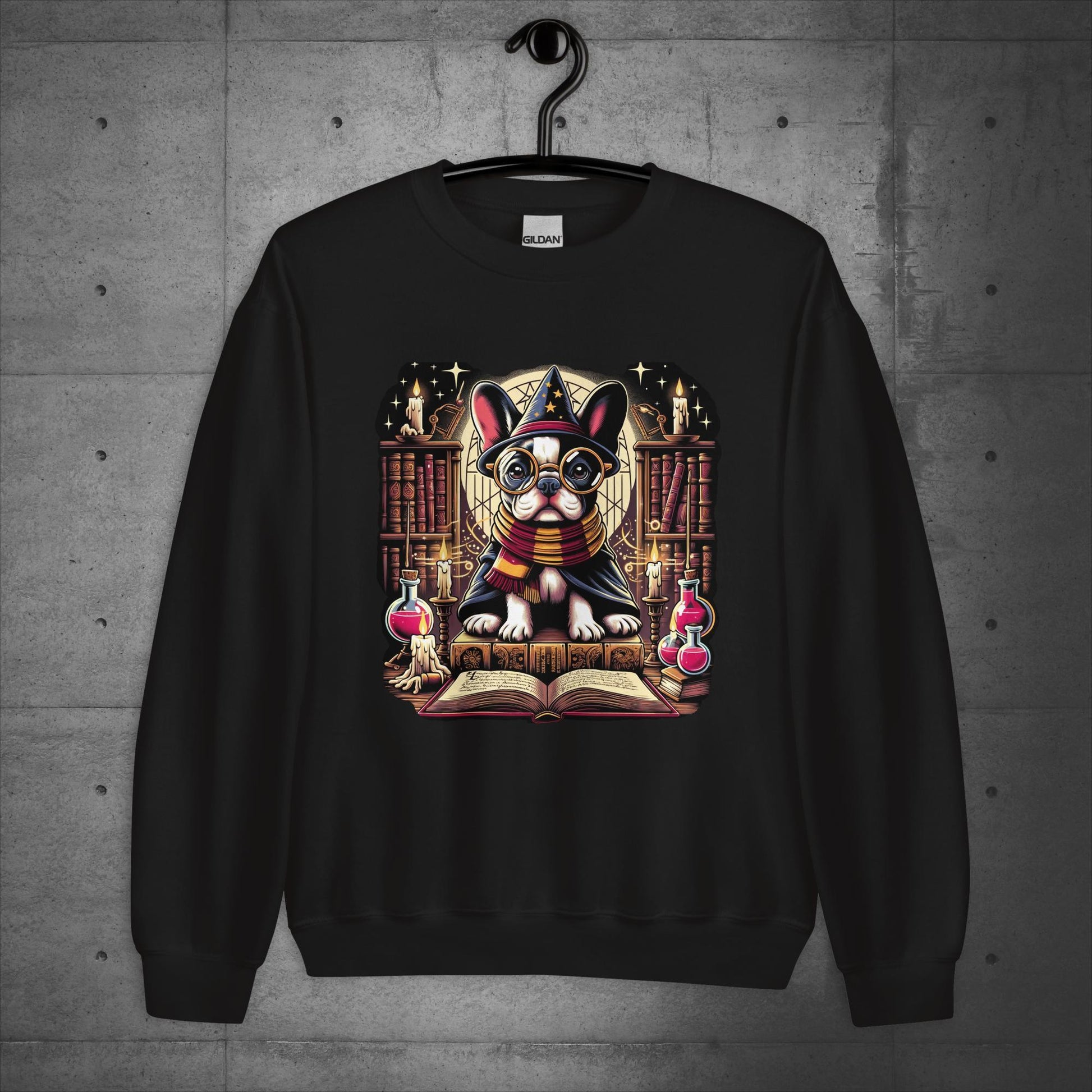 Unisex "Frenchie Wizard's Apprentice" Sweater/Sweatshirt - Frenchie Emporium