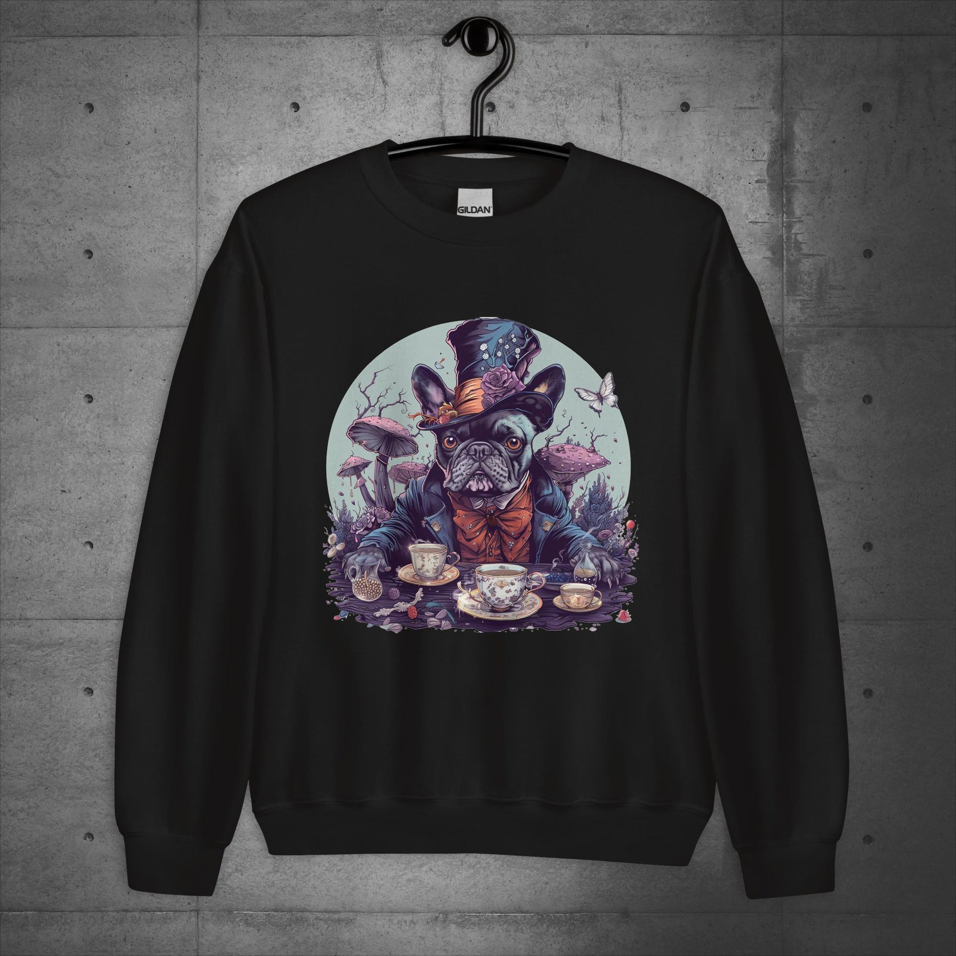 Mad Hatter Frenchie - Unisex Sweater/Sweatshirt - Frenchie Emporium