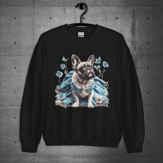 French Bulldog Alice in Wonderland Frenchie - Unisex Sweater/Sweatshirt: