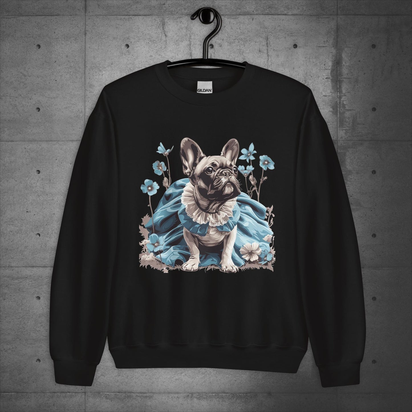 French Bulldog Alice in Wonderland Frenchie - Unisex Sweater/Sweatshirt: - Frenchie Emporium