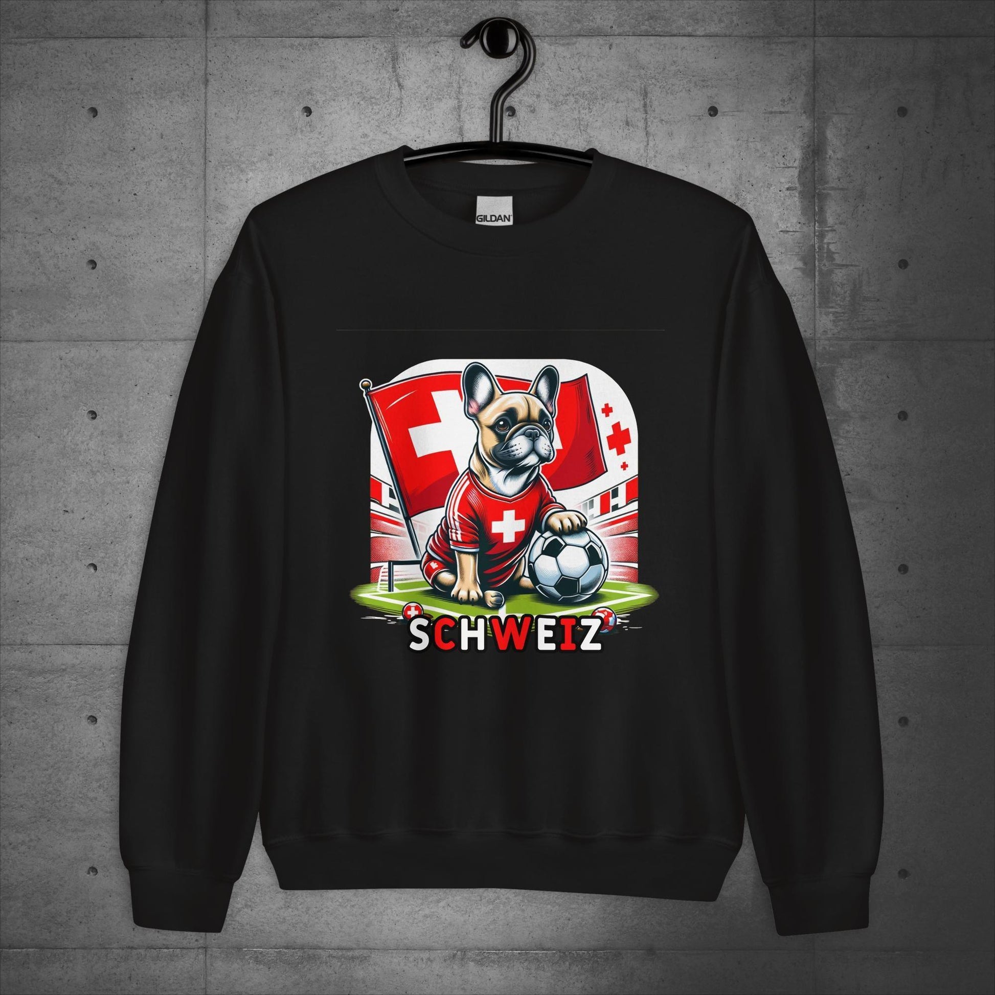 Frenchie Schweiz Football Fan - Unisex Sweater / Sweatshirt - Frenchie Emporium