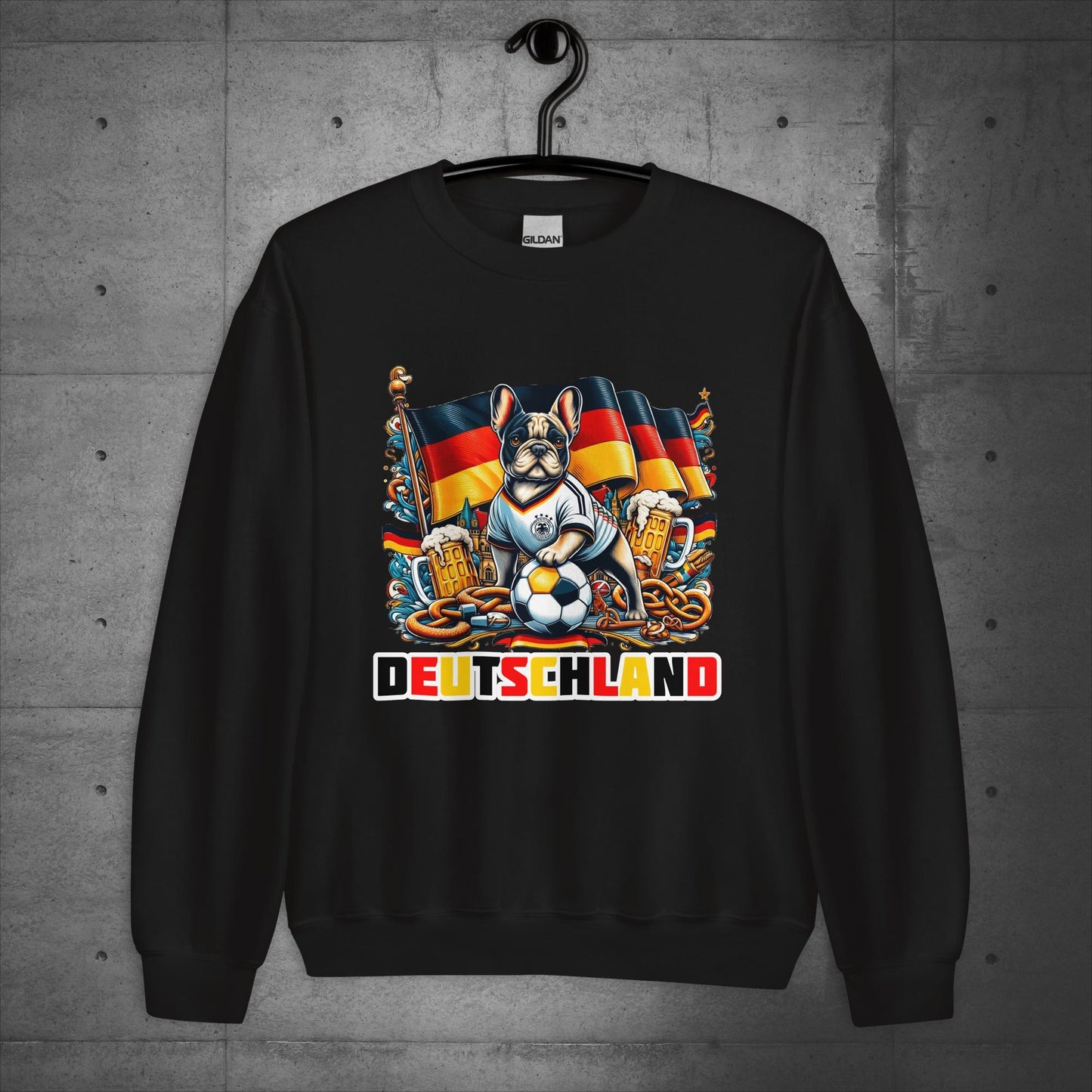 Frenchie Deutschland Football Fan - Unisex Sweater / Sweatshirt - Frenchie Emporium