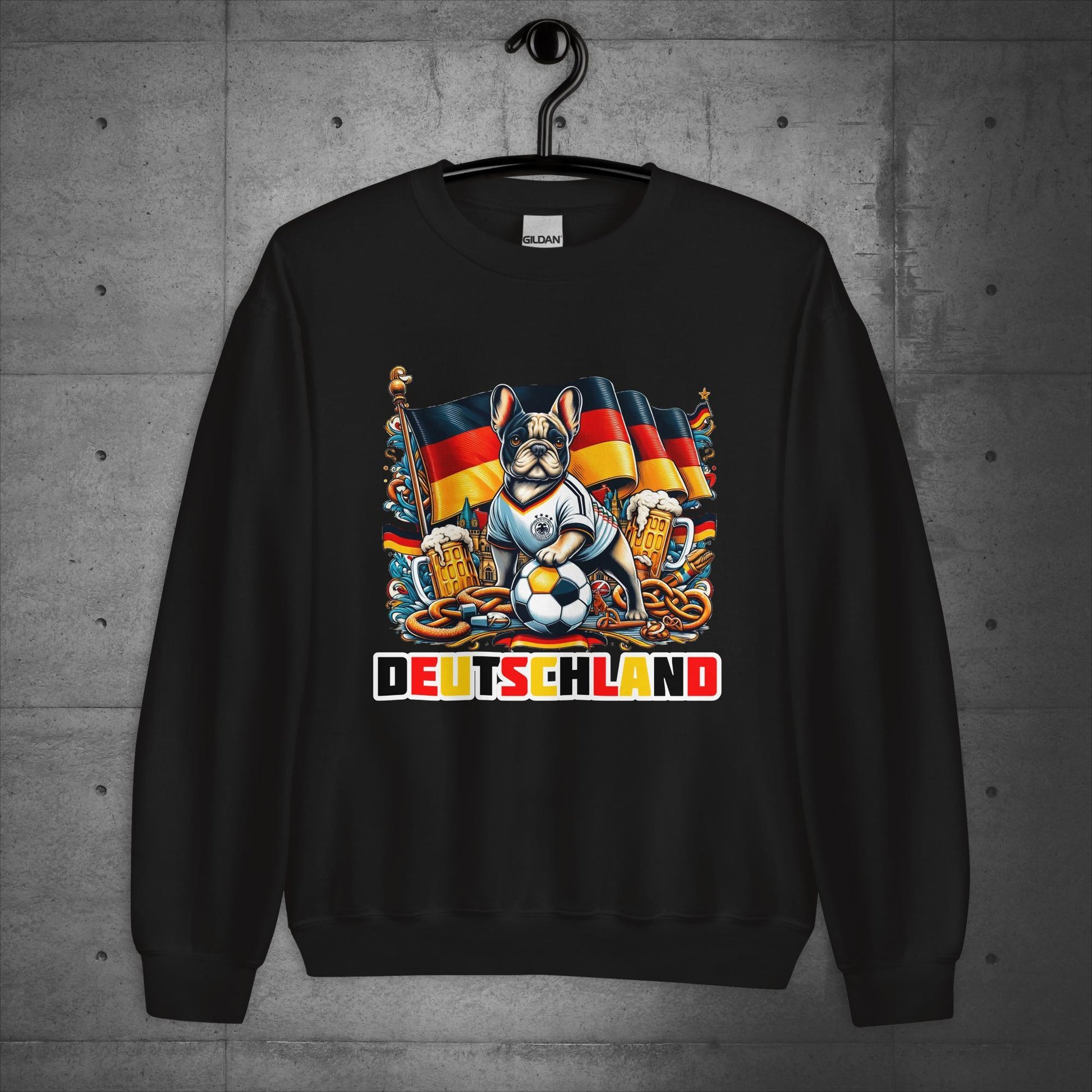 Frenchie Deutschland Football Fan - Unisex Sweater / Sweatshirt - Frenchie Emporium