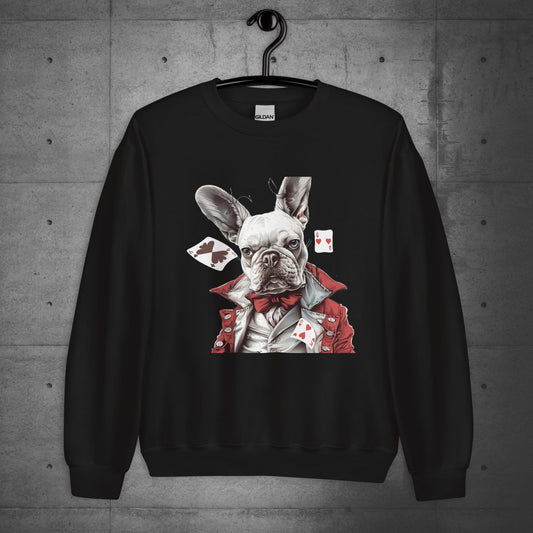 "Player of the cards" French Bulldog - Unisex Sweatshirt - Frenchie Emporium