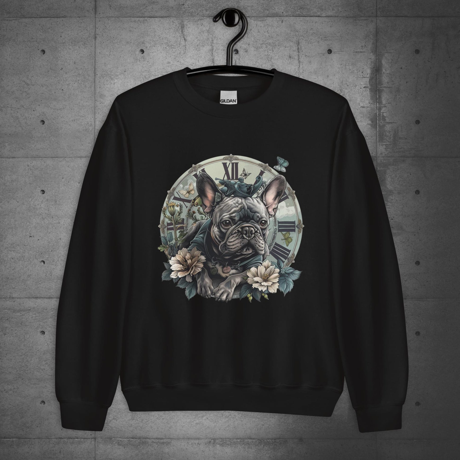 "Clockwatcher's Wonderland" Frenchie - Unisex Sweater - Frenchie Emporium