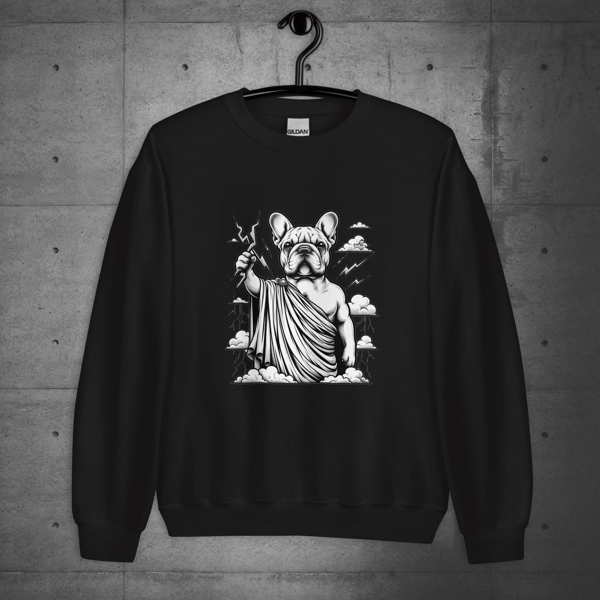 "Thunderous Zeus" Frenchie - Unisex Sweatshirt/Sweater - Frenchie Emporium