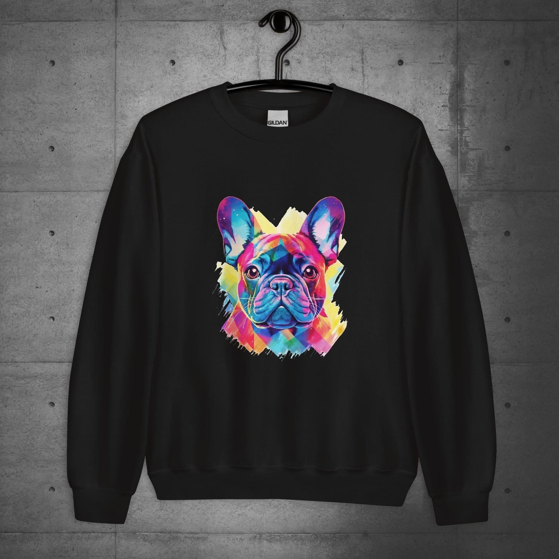 Vibrant Frenchie Abstract - Unisex Sweater/Sweatshirt - Frenchie Emporium