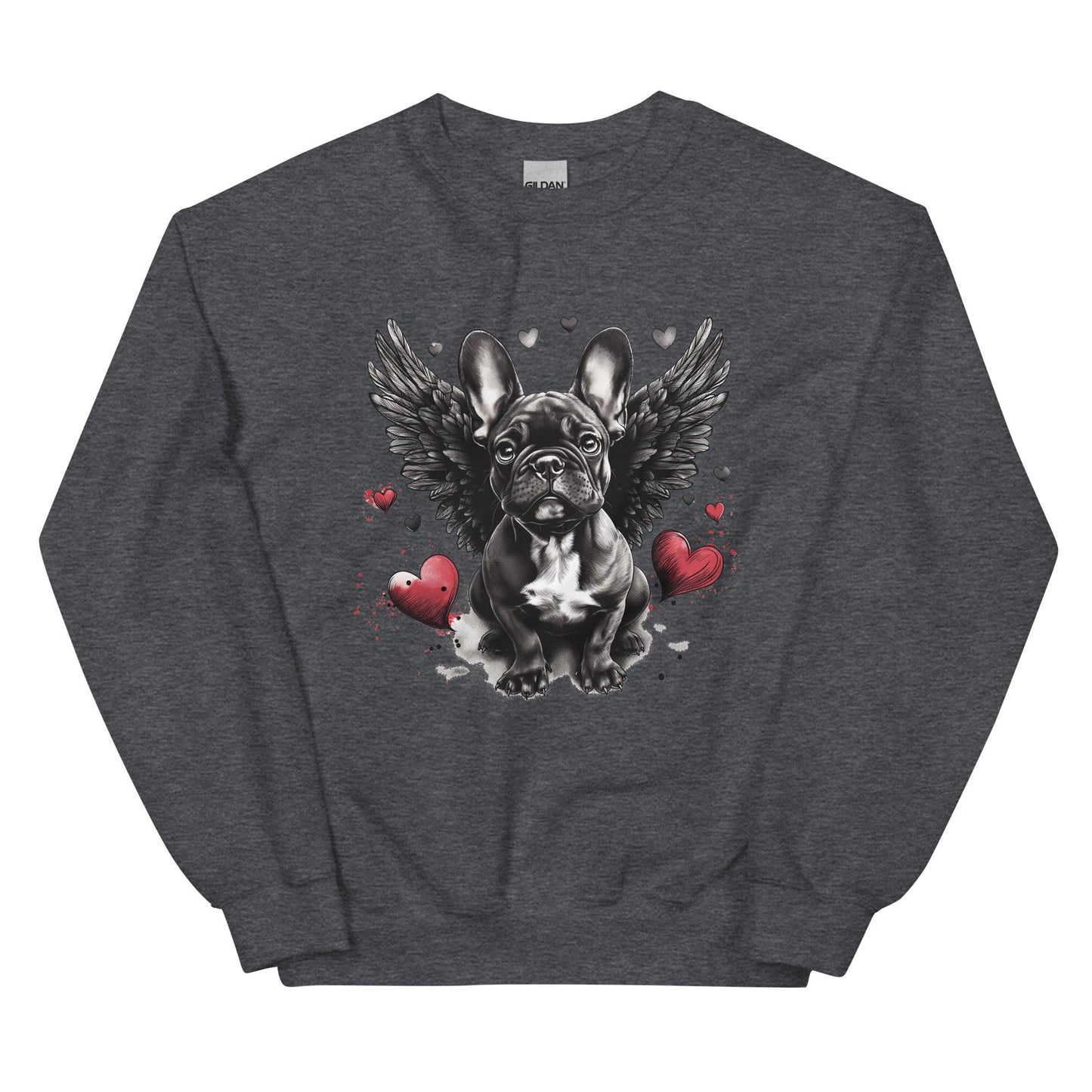 Angel Hearts Frenchie - Unisex Sweatshirt - Frenchie Emporium