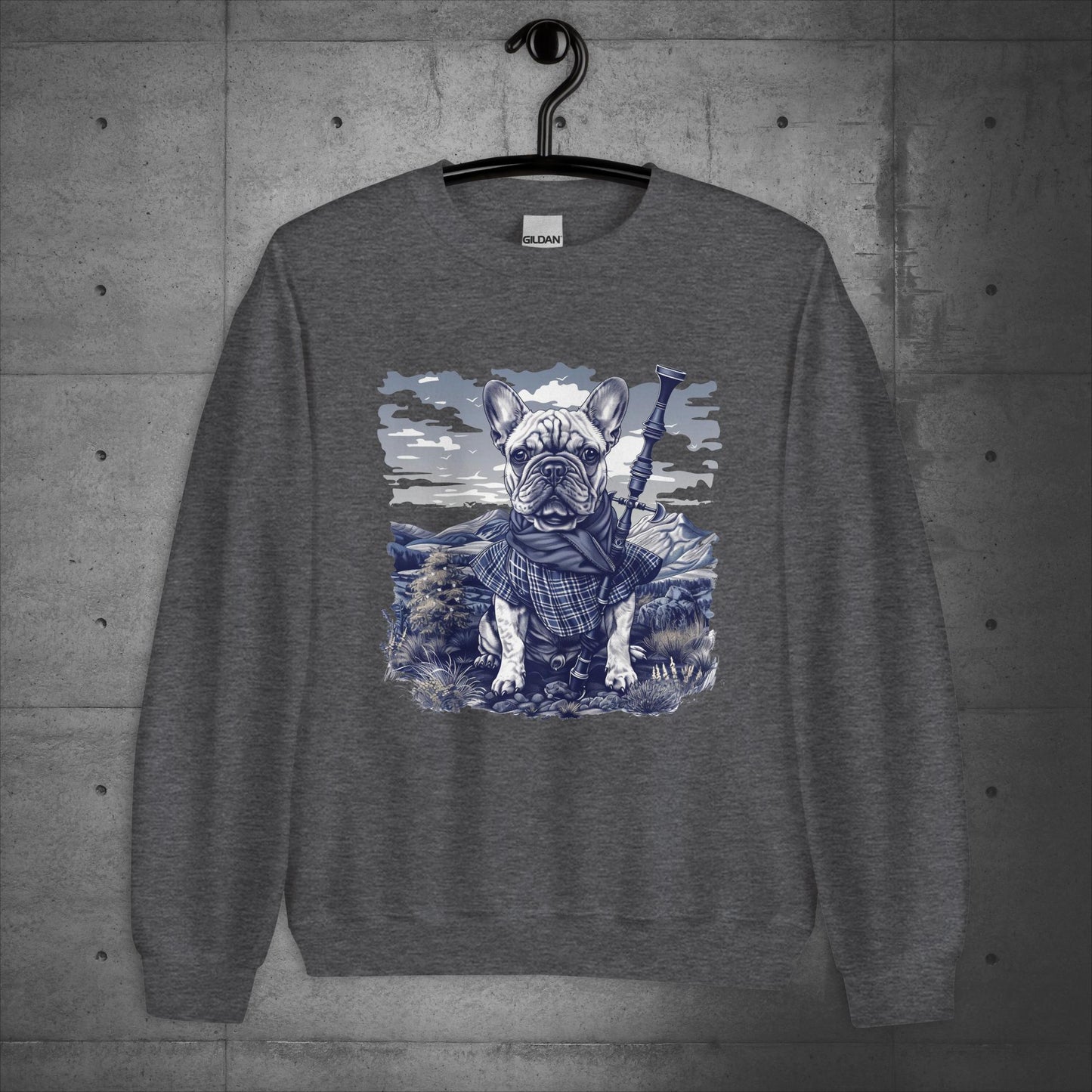 Highland Tartan Frenchie - Unisex Sweatshirt/Sweater - Frenchie Emporium