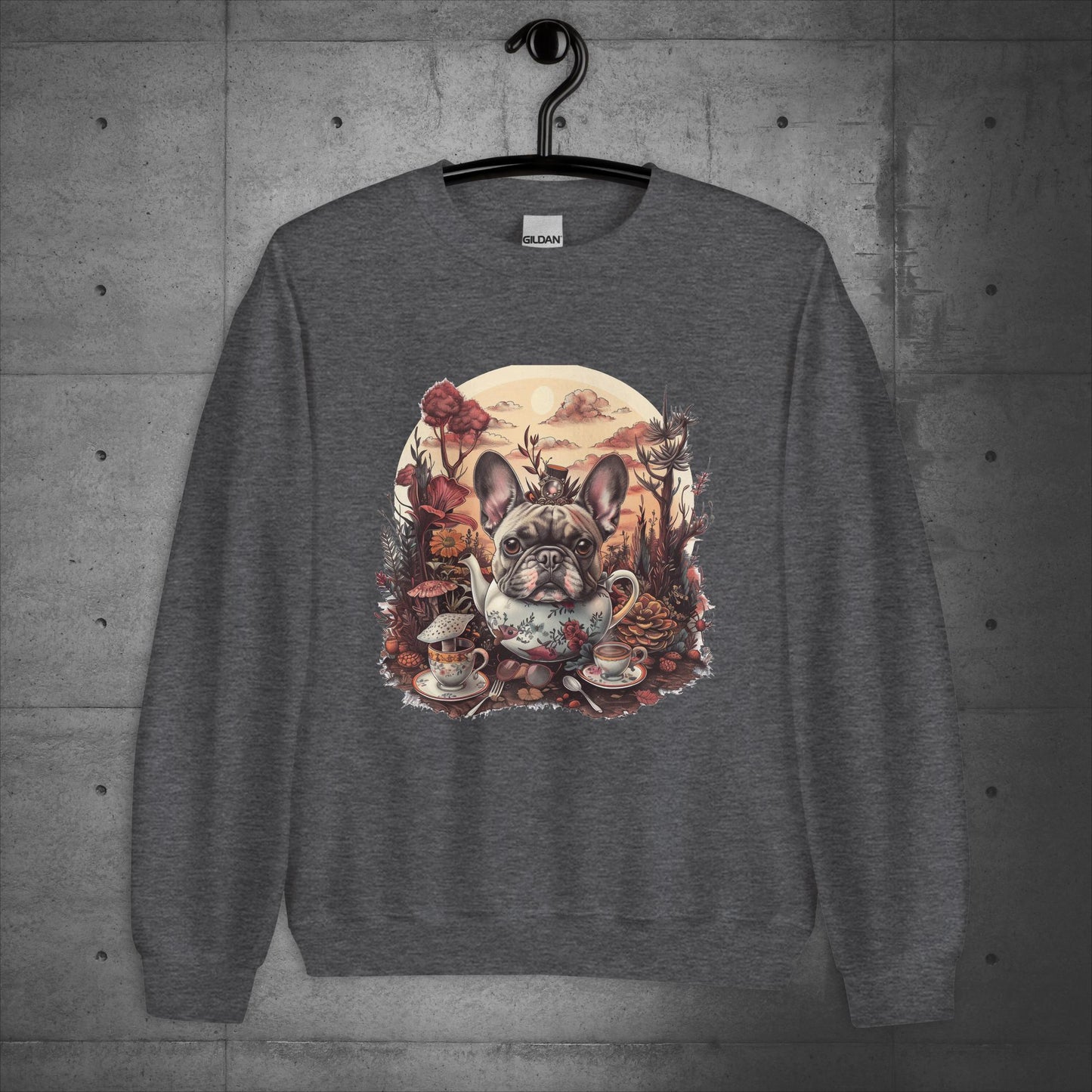 Frenchie Tea Party - Unisex Sweatshirt - Frenchie Emporium