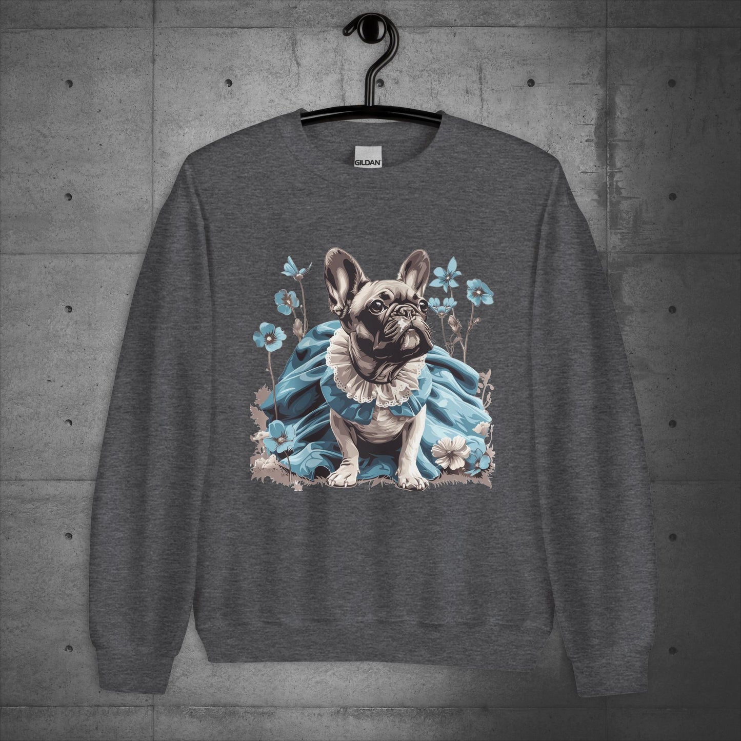 French Bulldog Alice in Wonderland Frenchie - Unisex Sweater/Sweatshirt: - Frenchie Emporium