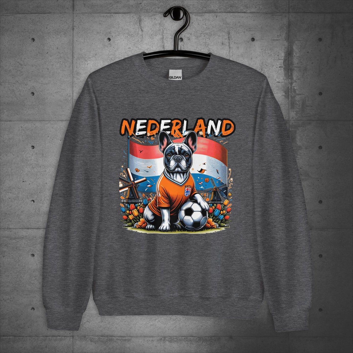 Frenchie Nederland Football Fan - Unisex Sweater / Sweatshirt - Frenchie Emporium