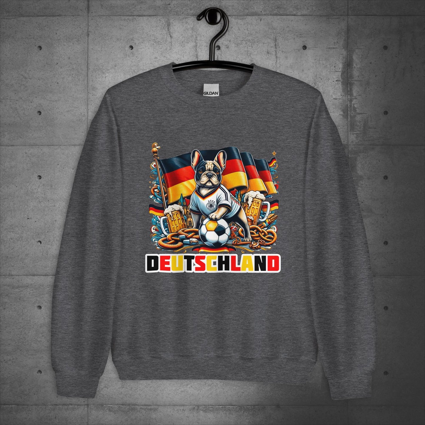Frenchie Deutschland Football Fan - Unisex Sweater / Sweatshirt - Frenchie Emporium