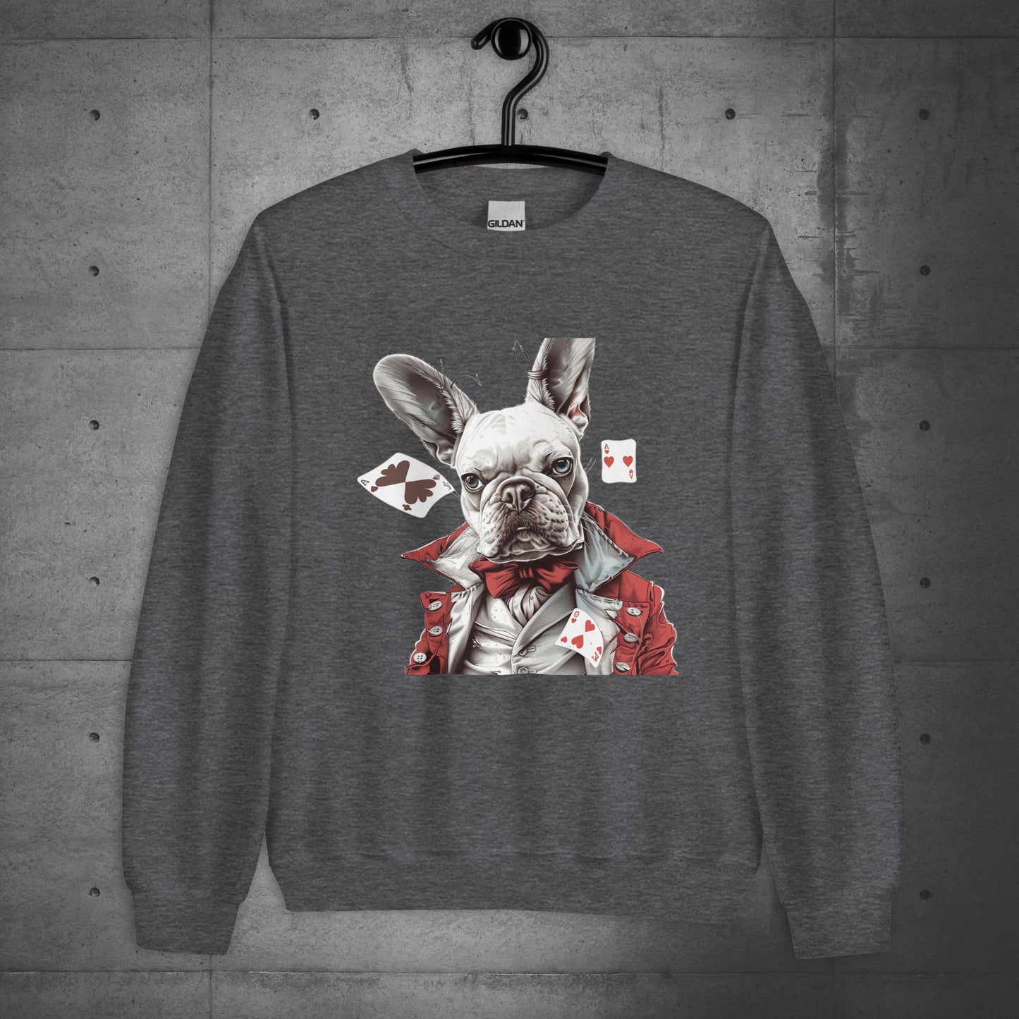 "Player of the cards" French Bulldog - Unisex Sweatshirt - Frenchie Emporium
